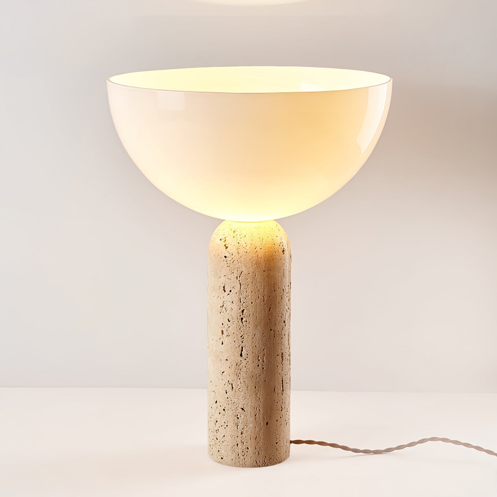 Tion Travertine Table Lamp-Neutral Decor