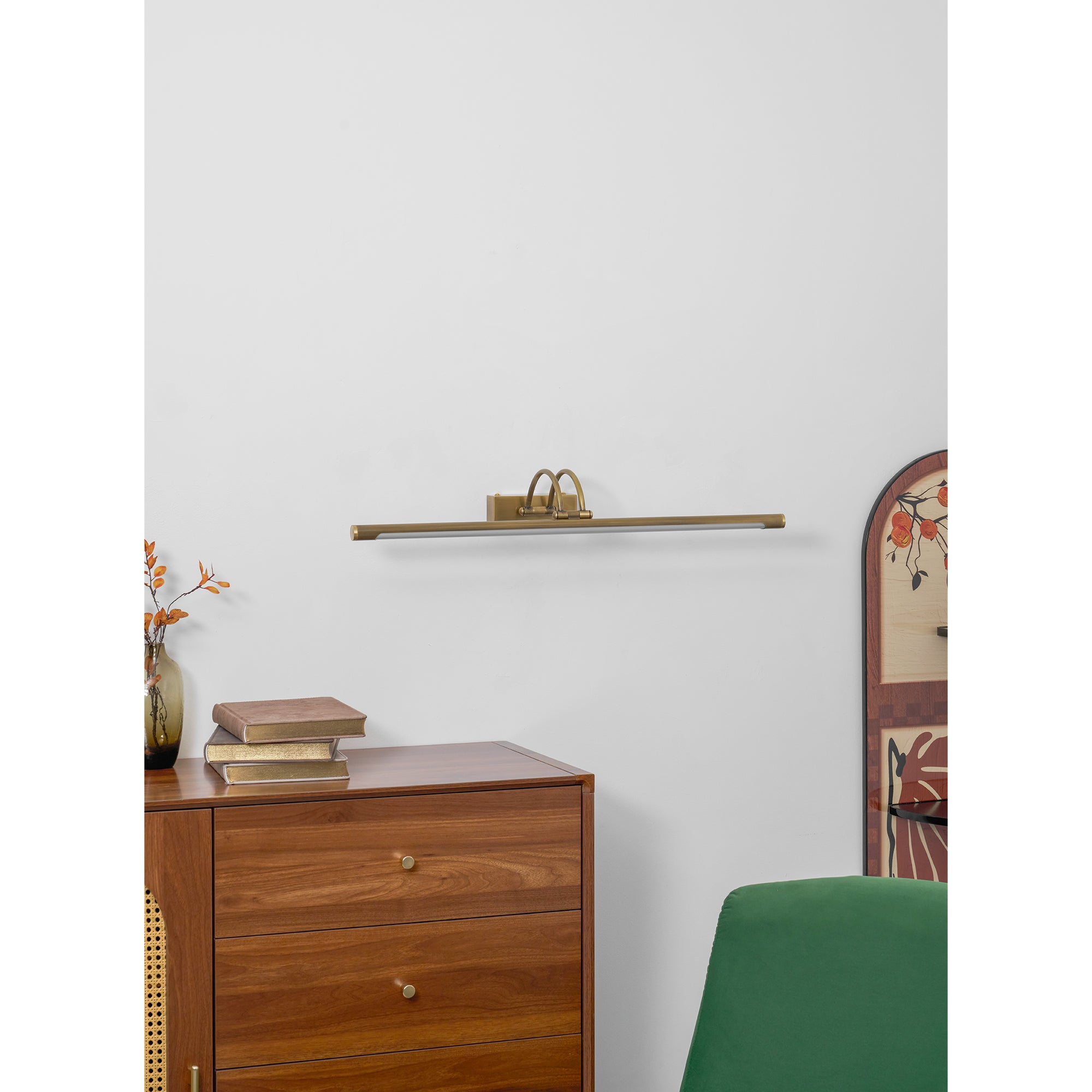 Alton rechargeable wall lamp in black finish.