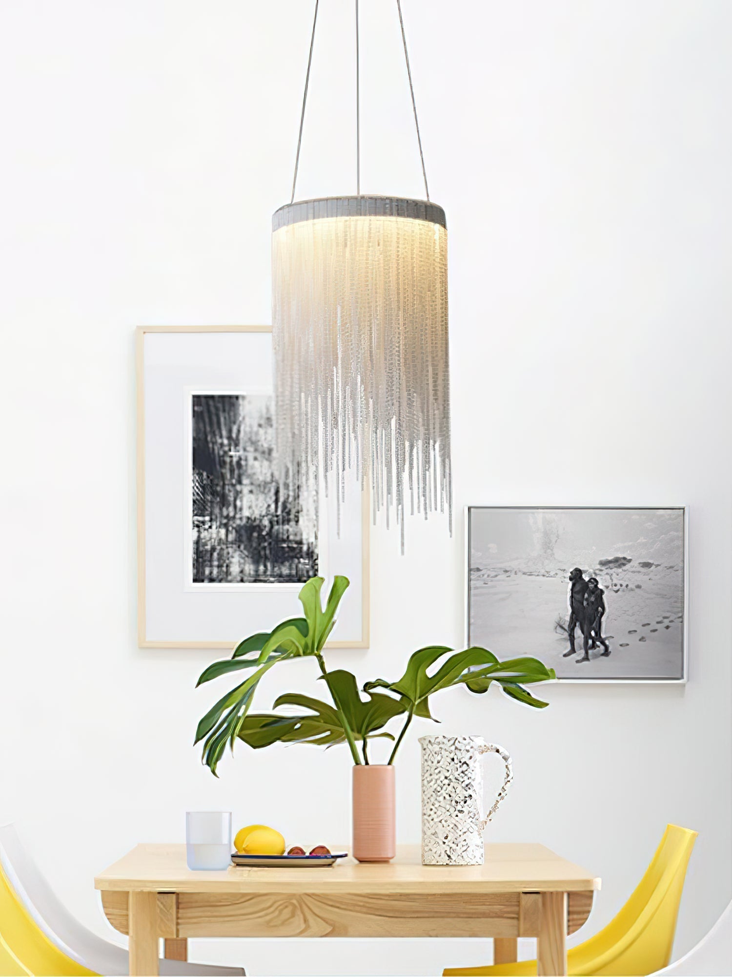 Arsoliel Postmodern Luxury Chain Tassel Pendant Light-Neutral Decor