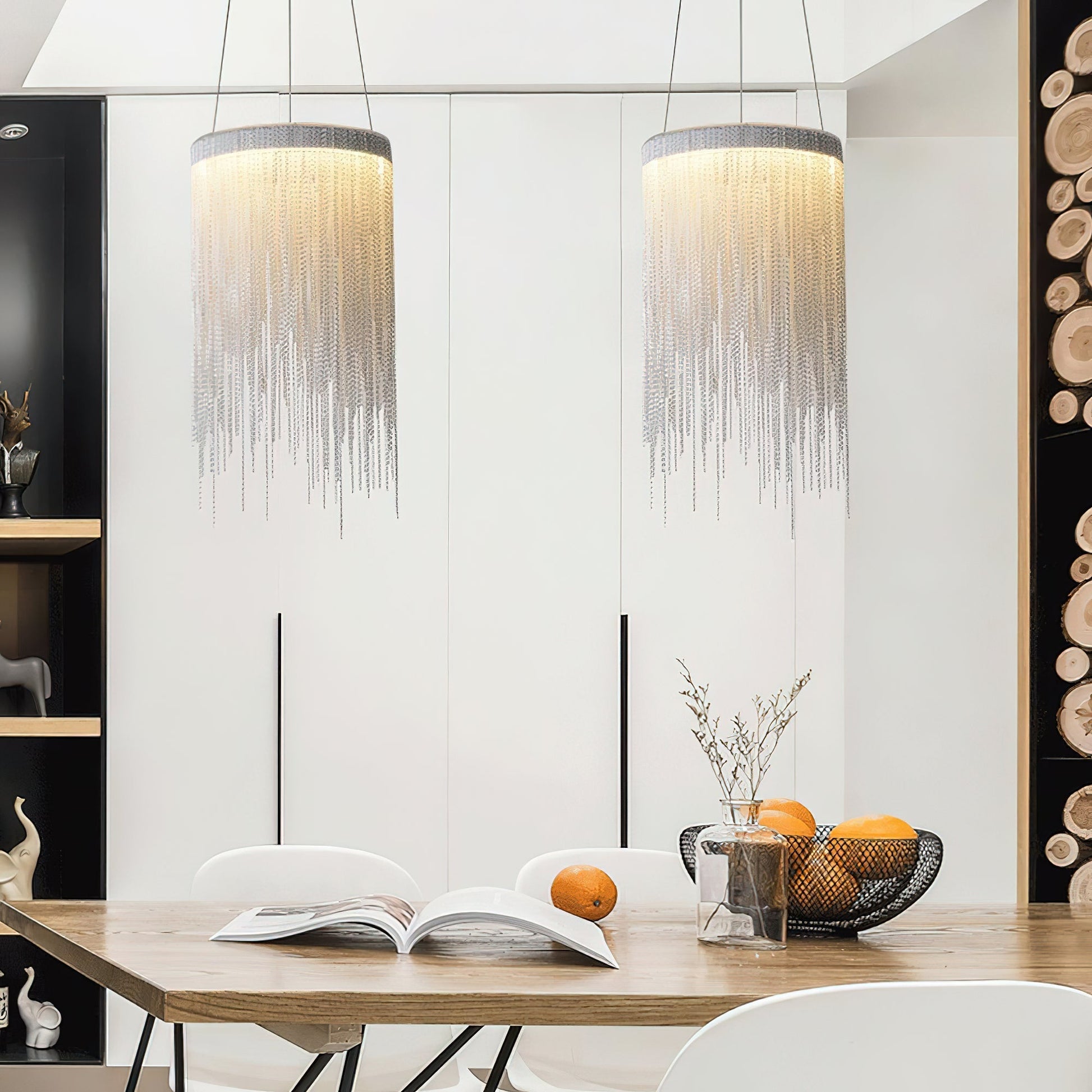Arsoliel Postmodern Luxury Chain Tassel Pendant Light-Neutral Decor