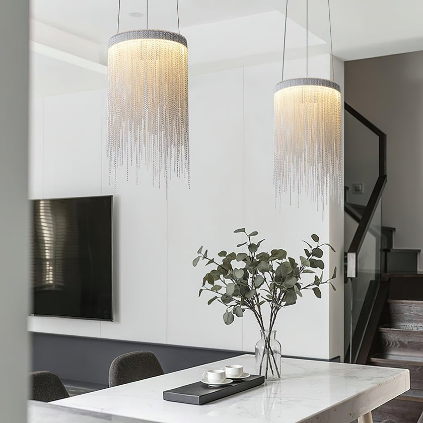 Arsoliel Postmodern Luxury Chain Tassel Pendant Light-Neutral Decor