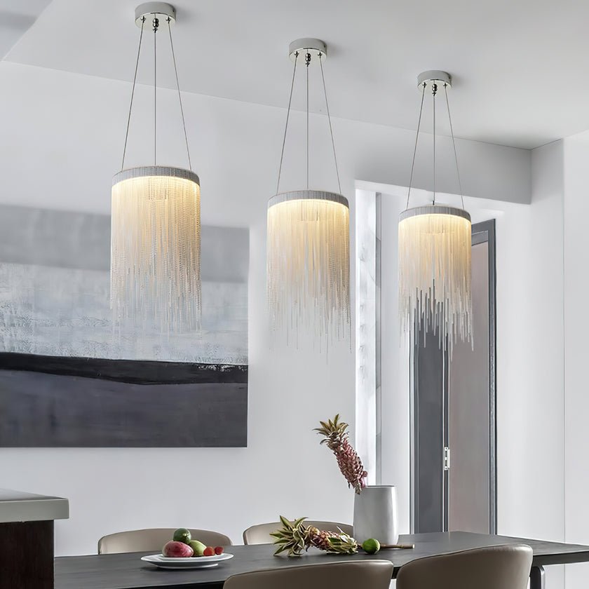 Arsoliel Postmodern Luxury Chain Tassel Pendant Light-Neutral Decor
