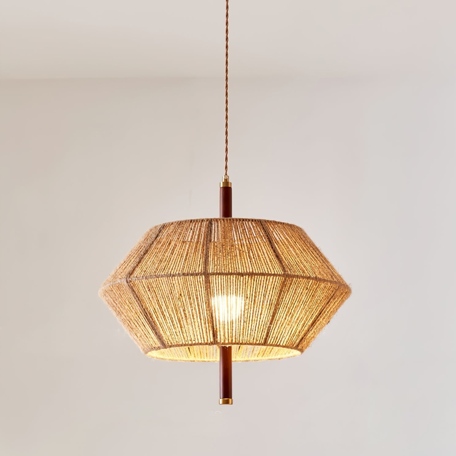 Rattan Vintage Rope Pendant Light-Neutral Decor