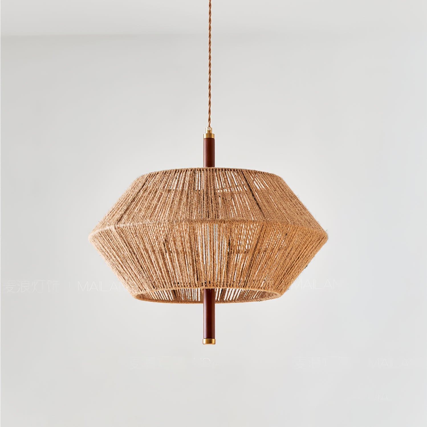 Rattan Vintage Rope Pendant Light-Neutral Decor
