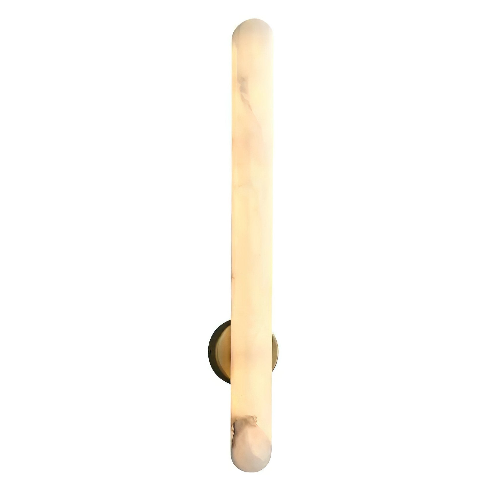 Elvenira Cylindrical Alabaster Wall Light-Neutral Decor