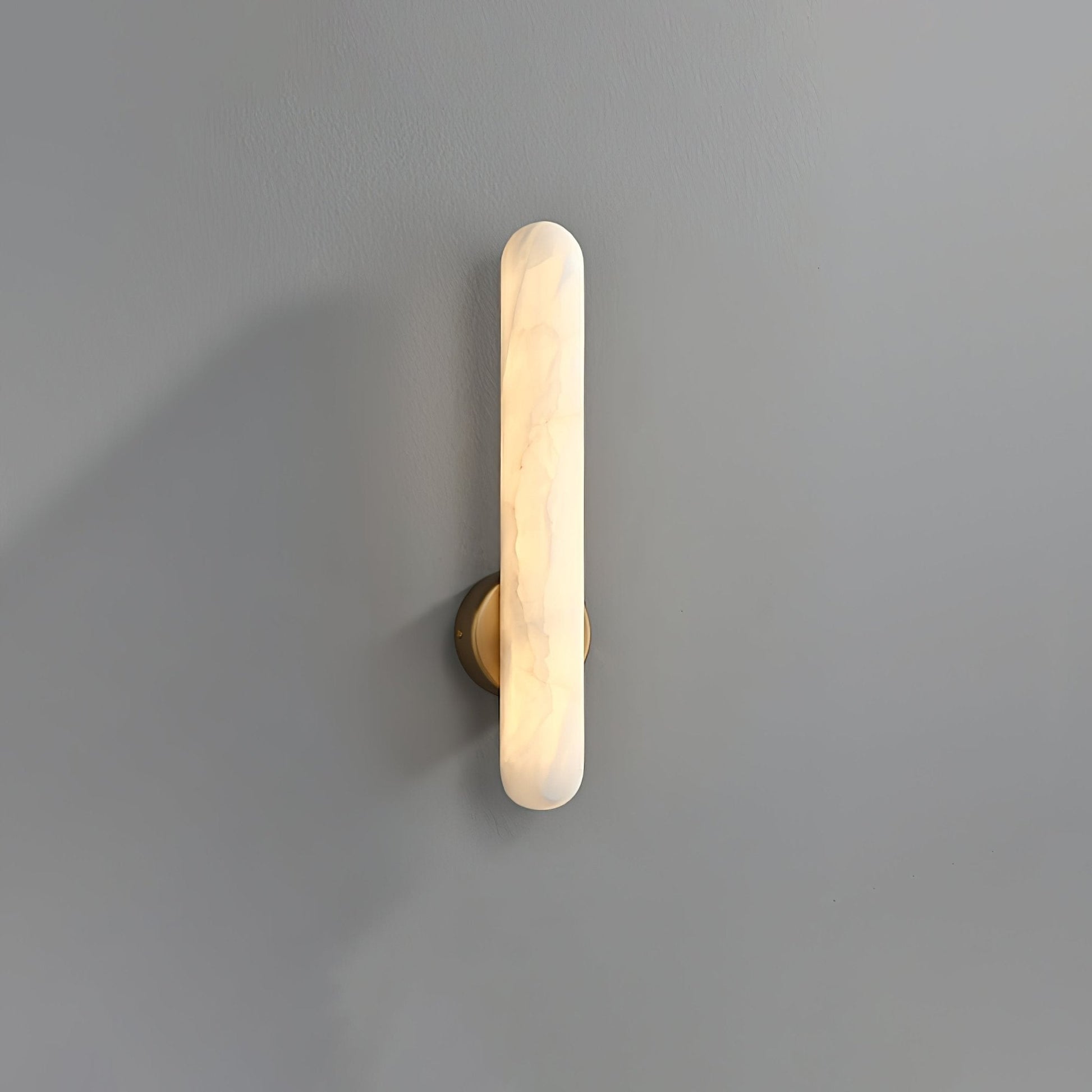 Elvenira Cylindrical Alabaster Wall Light-Neutral Decor
