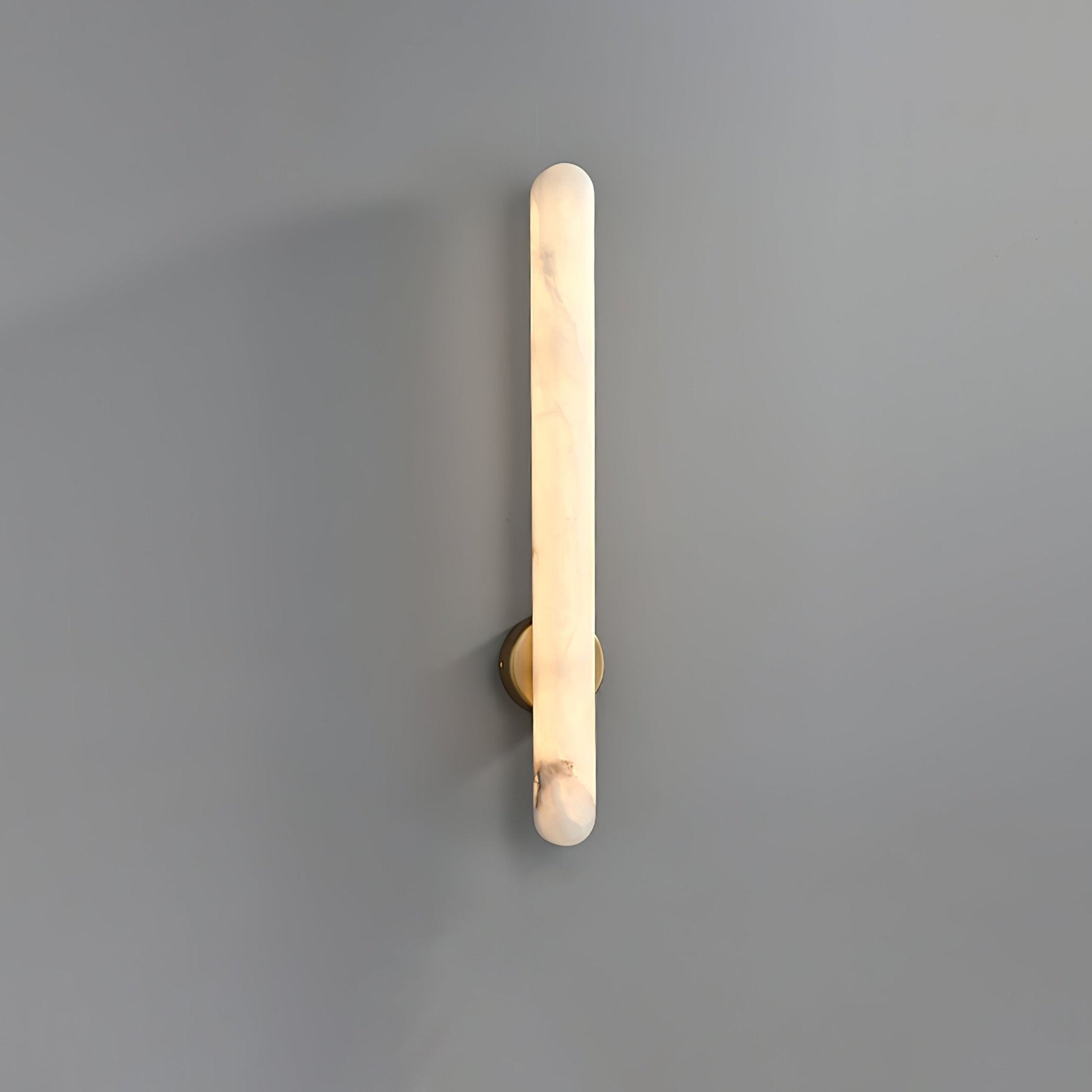 Elvenira Cylindrical Alabaster Wall Light-Neutral Decor