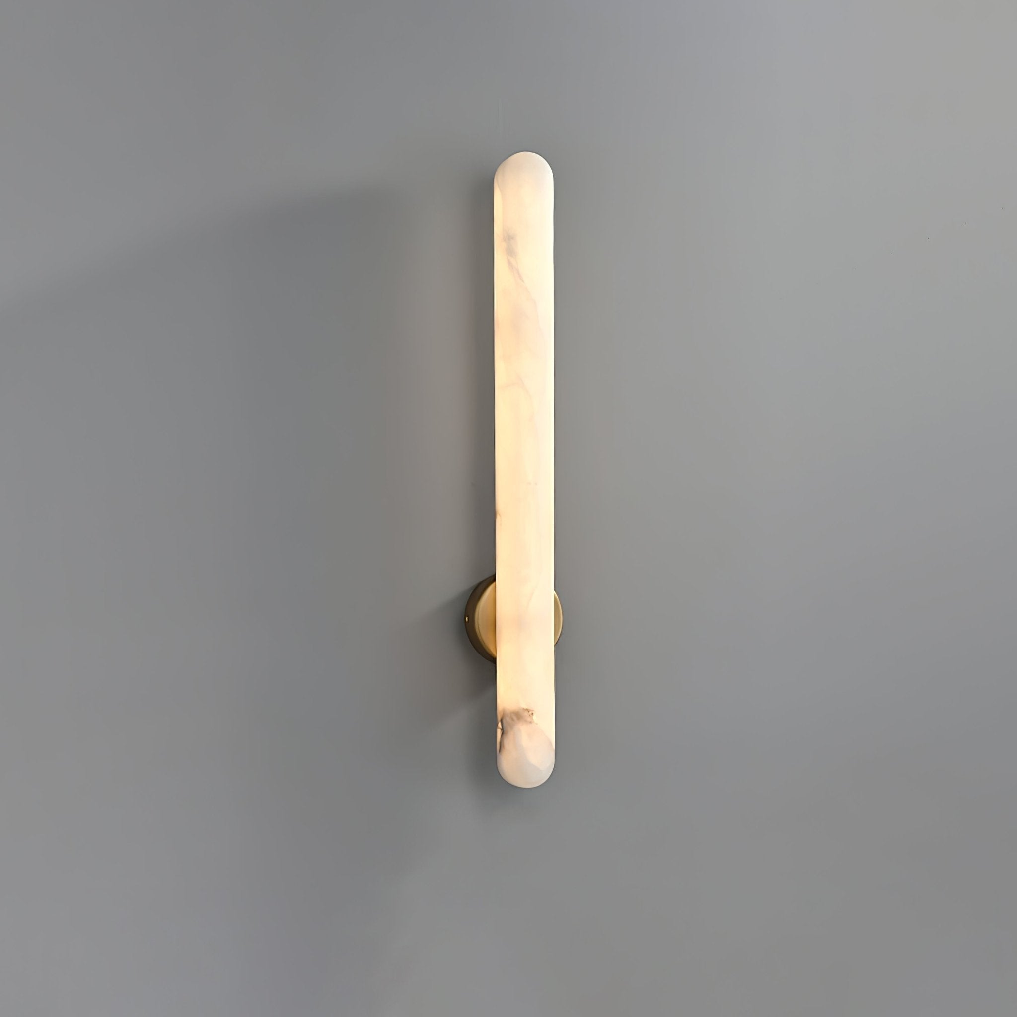 Elvenira Cylindrical Alabaster Wall Light-Neutral Decor