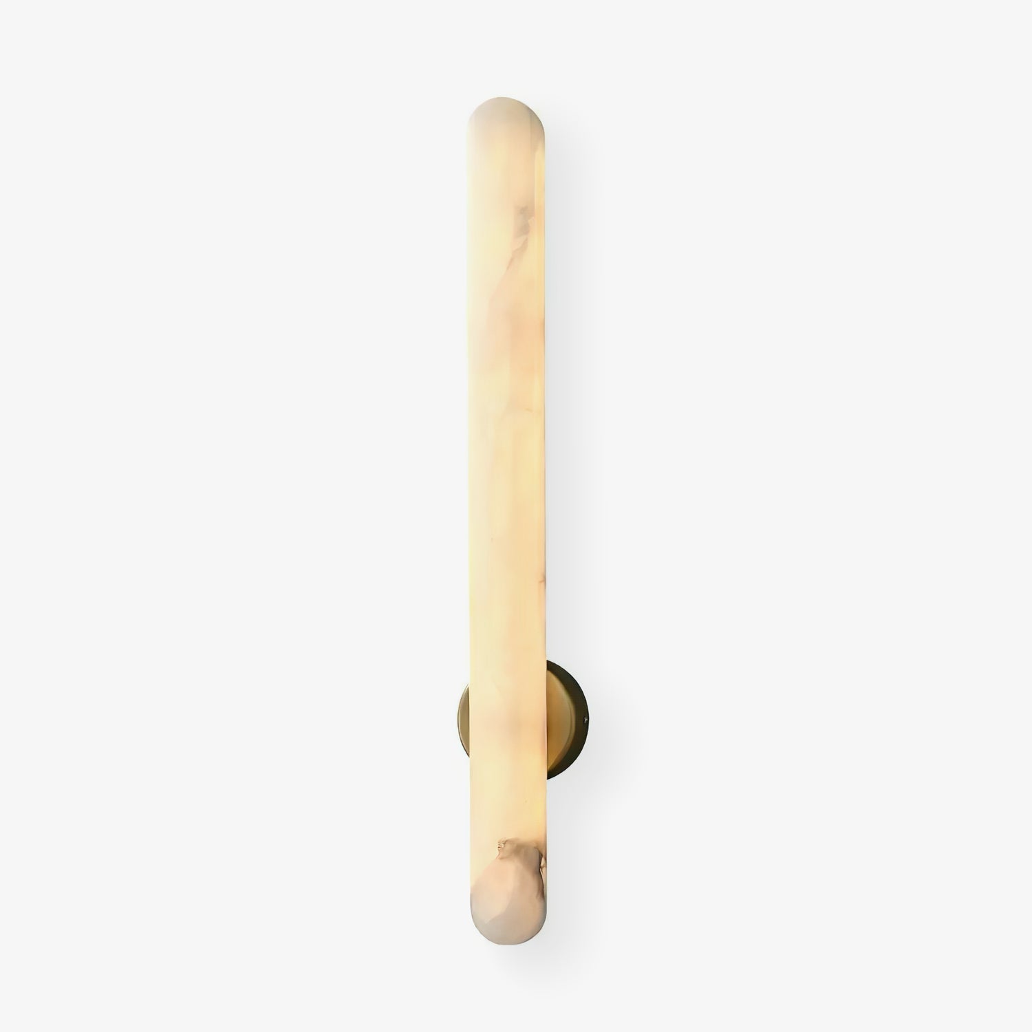 Elvenira Cylindrical Alabaster Wall Light-Neutral Decor