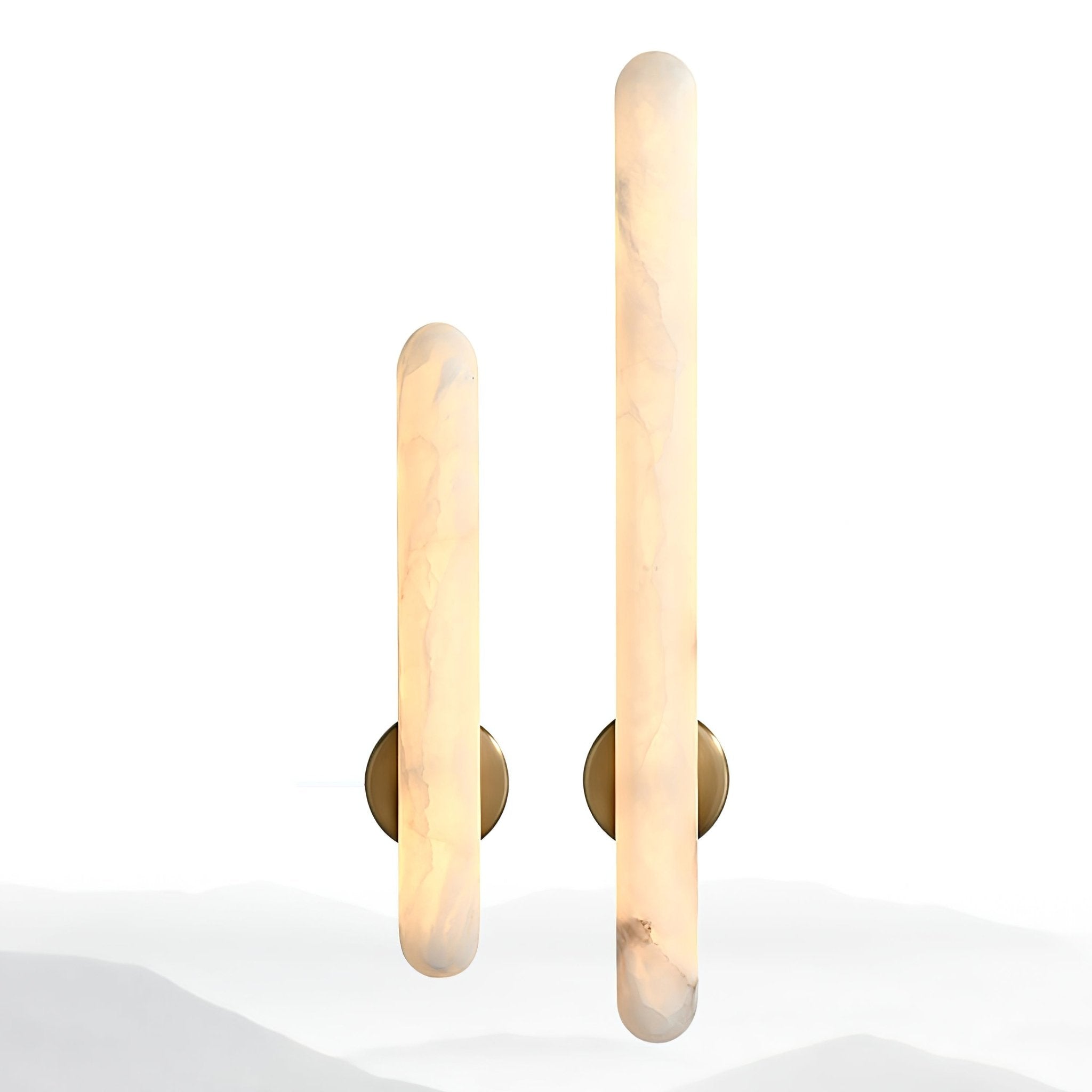 Elvenira Cylindrical Alabaster Wall Light-Neutral Decor