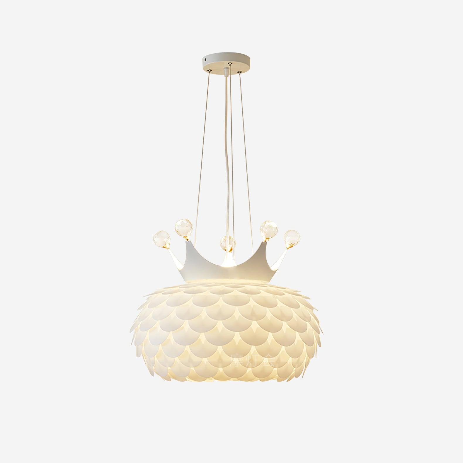 Keloz Pendant Lamp Acrylic Scalloped Crown Whimsical-Neutral Decor