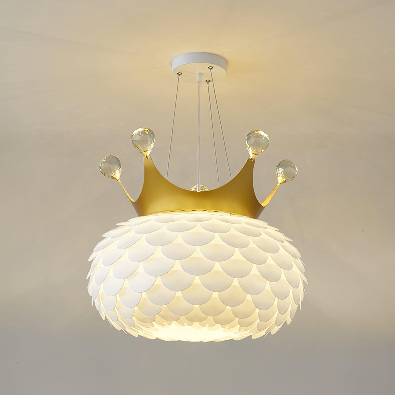 Keloz Pendant Lamp Acrylic Scalloped Crown Whimsical-Neutral Decor