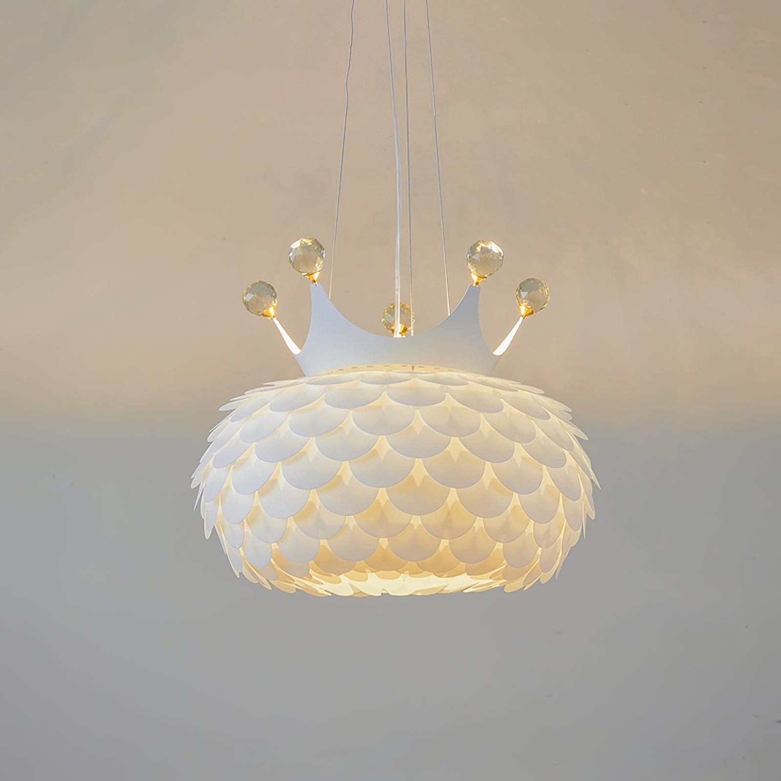 Keloz Pendant Lamp Acrylic Scalloped Crown Whimsical-Neutral Decor