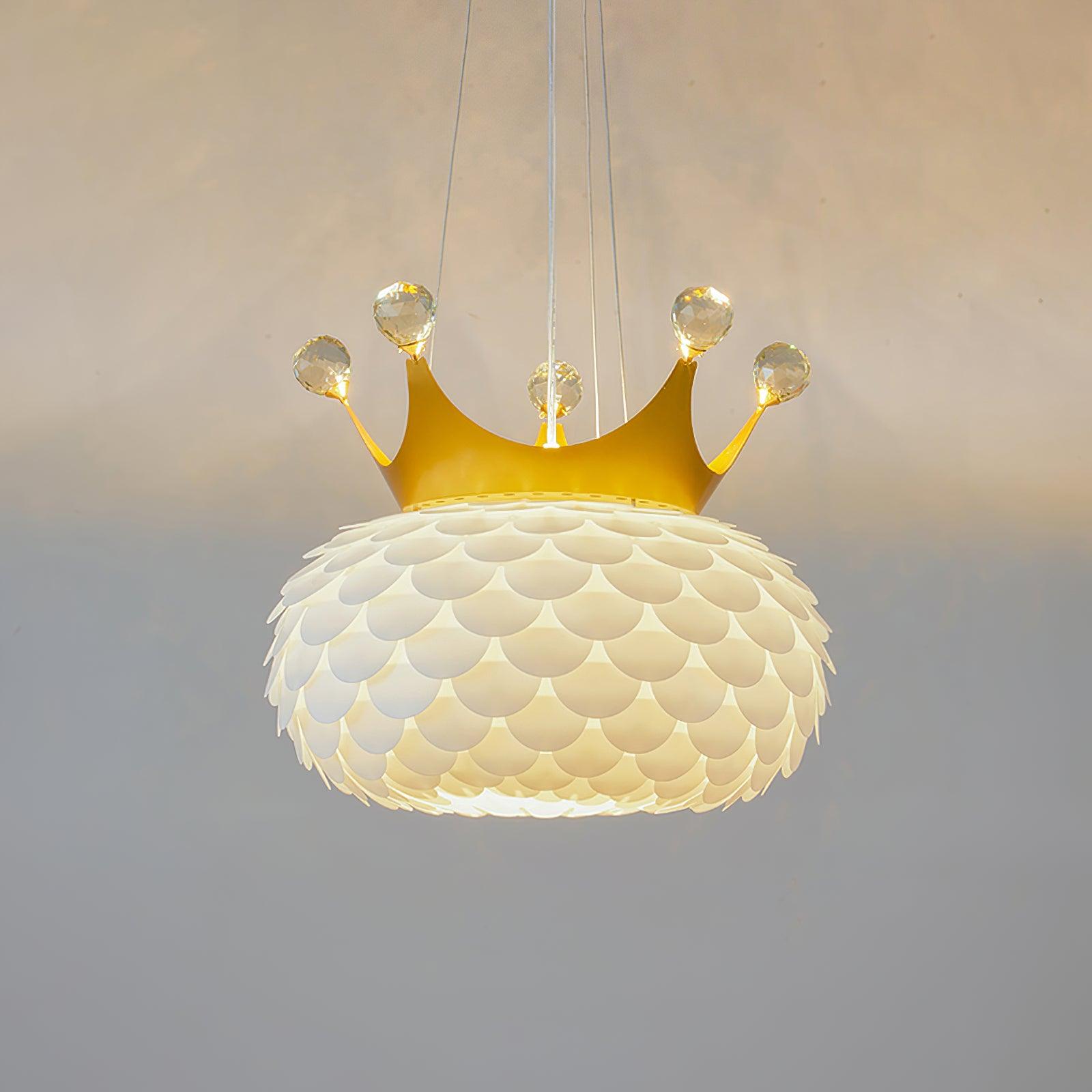 Keloz Pendant Lamp Acrylic Scalloped Crown Whimsical-Neutral Decor