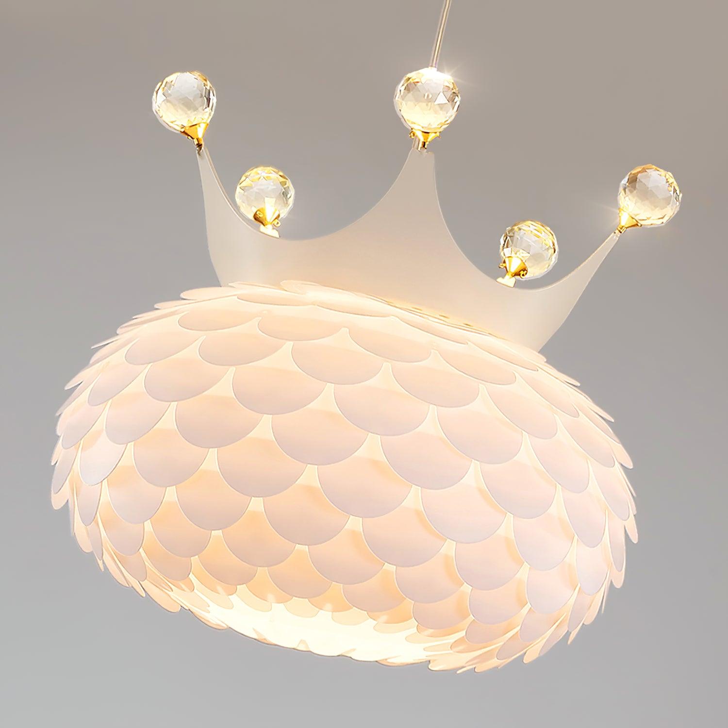 Keloz Pendant Lamp Acrylic Scalloped Crown Whimsical-Neutral Decor