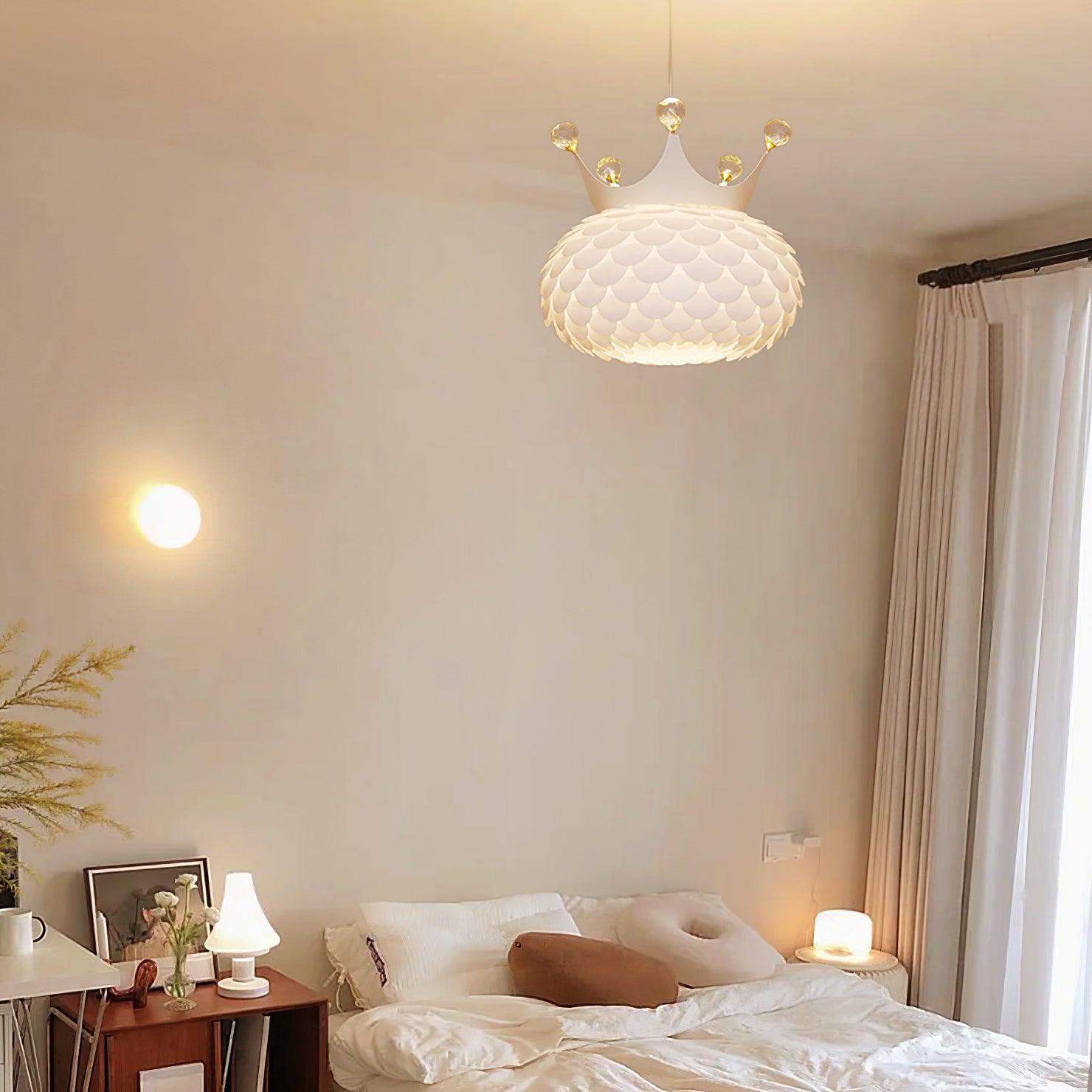 Keloz Pendant Lamp Acrylic Scalloped Crown Whimsical-Neutral Decor