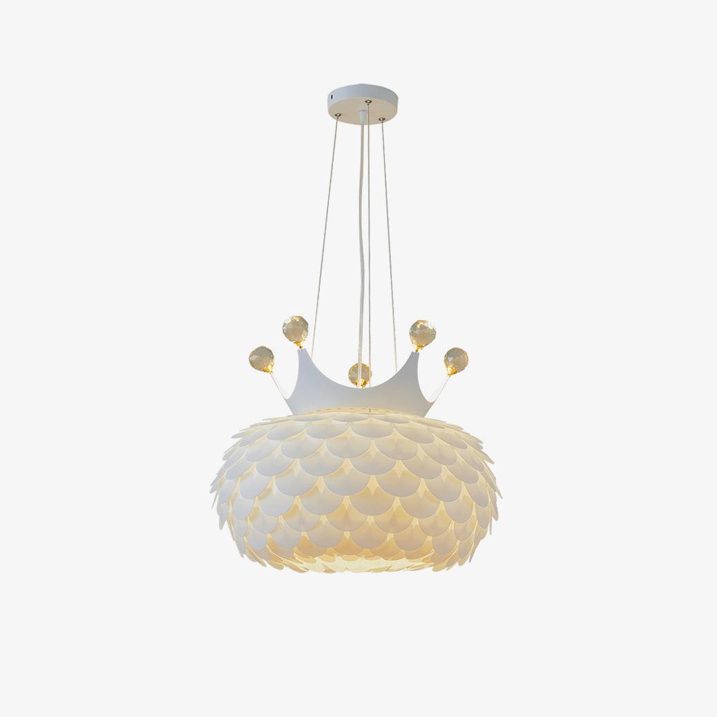 Keloz Pendant Lamp Acrylic Scalloped Crown Whimsical-Neutral Decor
