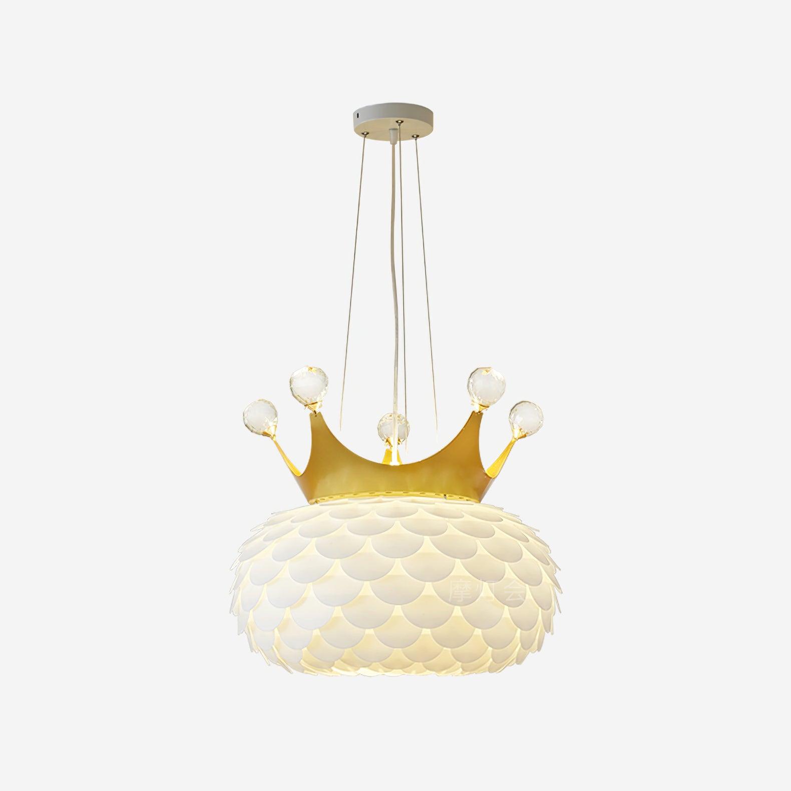Keloz Pendant Lamp Acrylic Scalloped Crown Whimsical-Neutral Decor