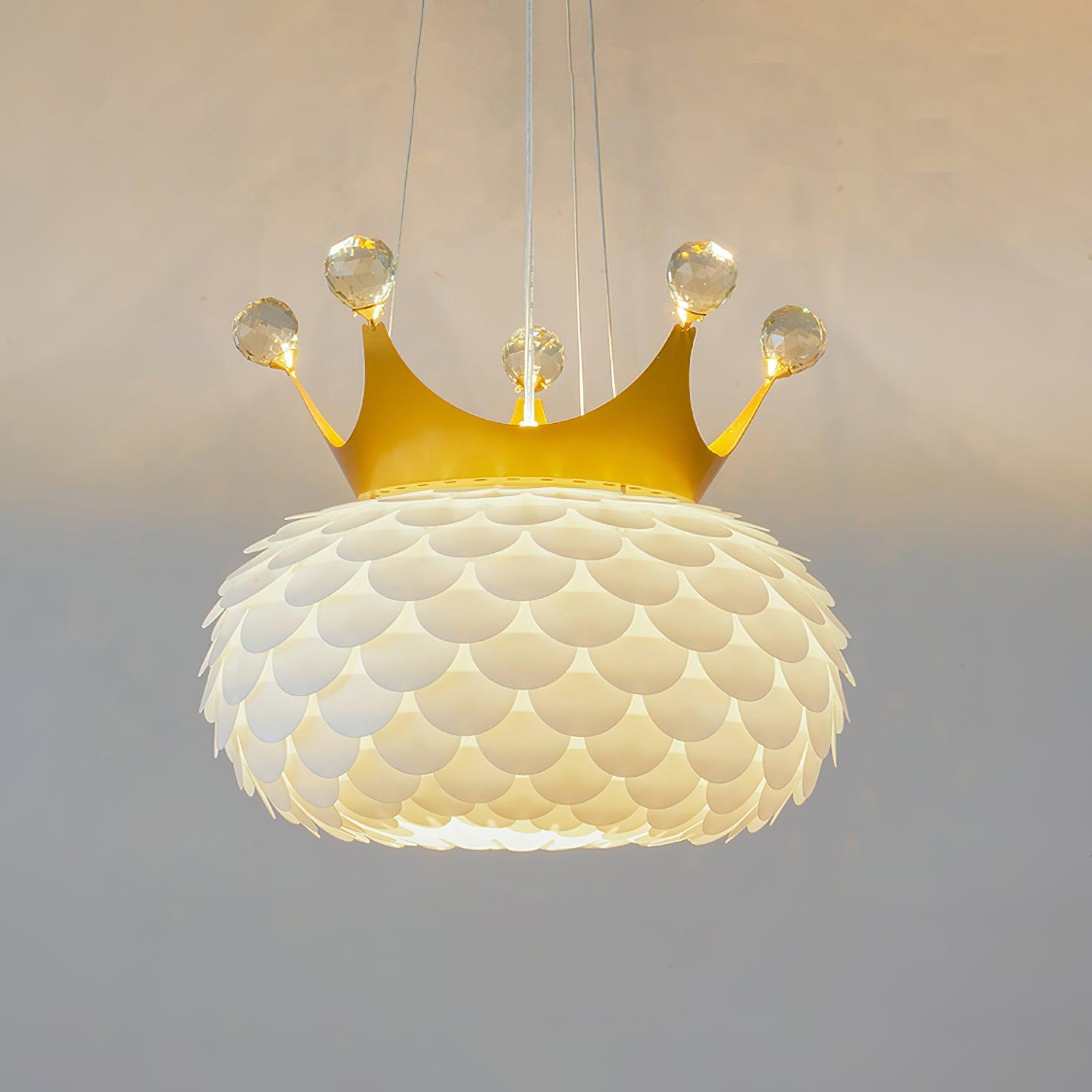 Keloz Pendant Lamp Acrylic Scalloped Crown Whimsical-Neutral Decor