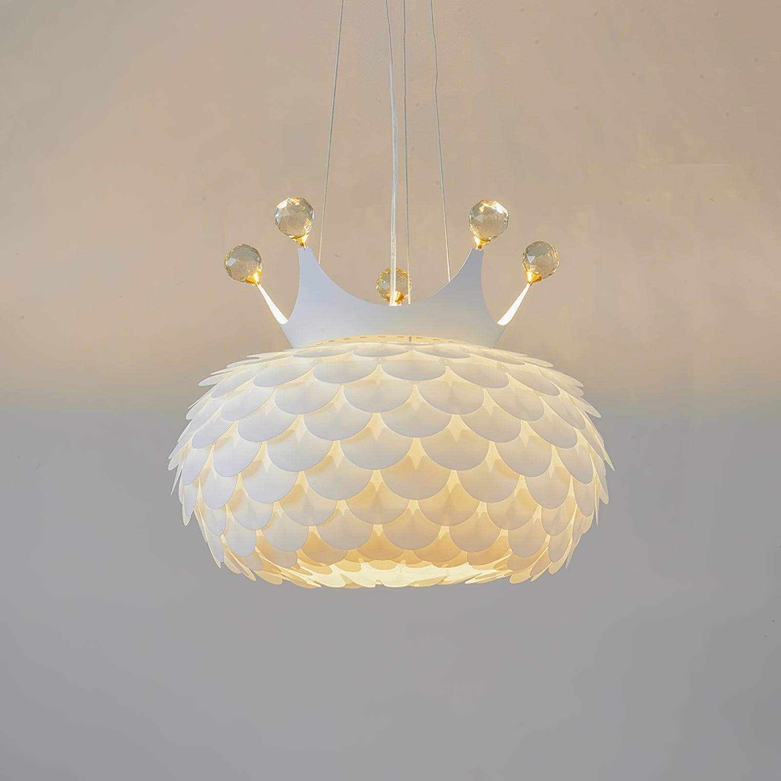 Keloz Pendant Lamp Acrylic Scalloped Crown Whimsical-Neutral Decor