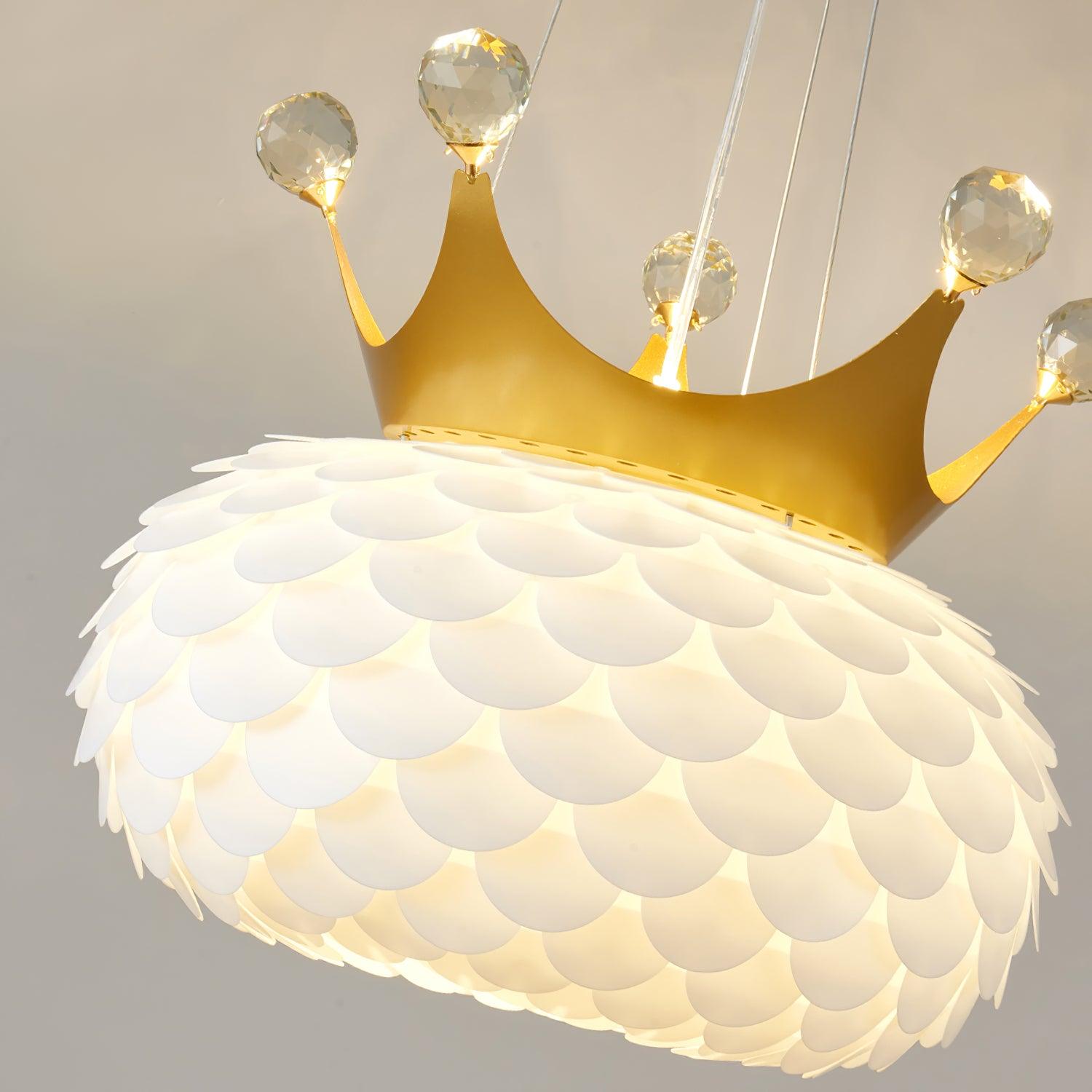 Keloz Pendant Lamp Acrylic Scalloped Crown Whimsical-Neutral Decor