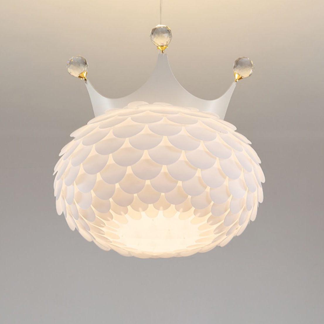Keloz Pendant Lamp Acrylic Scalloped Crown Whimsical-Neutral Decor