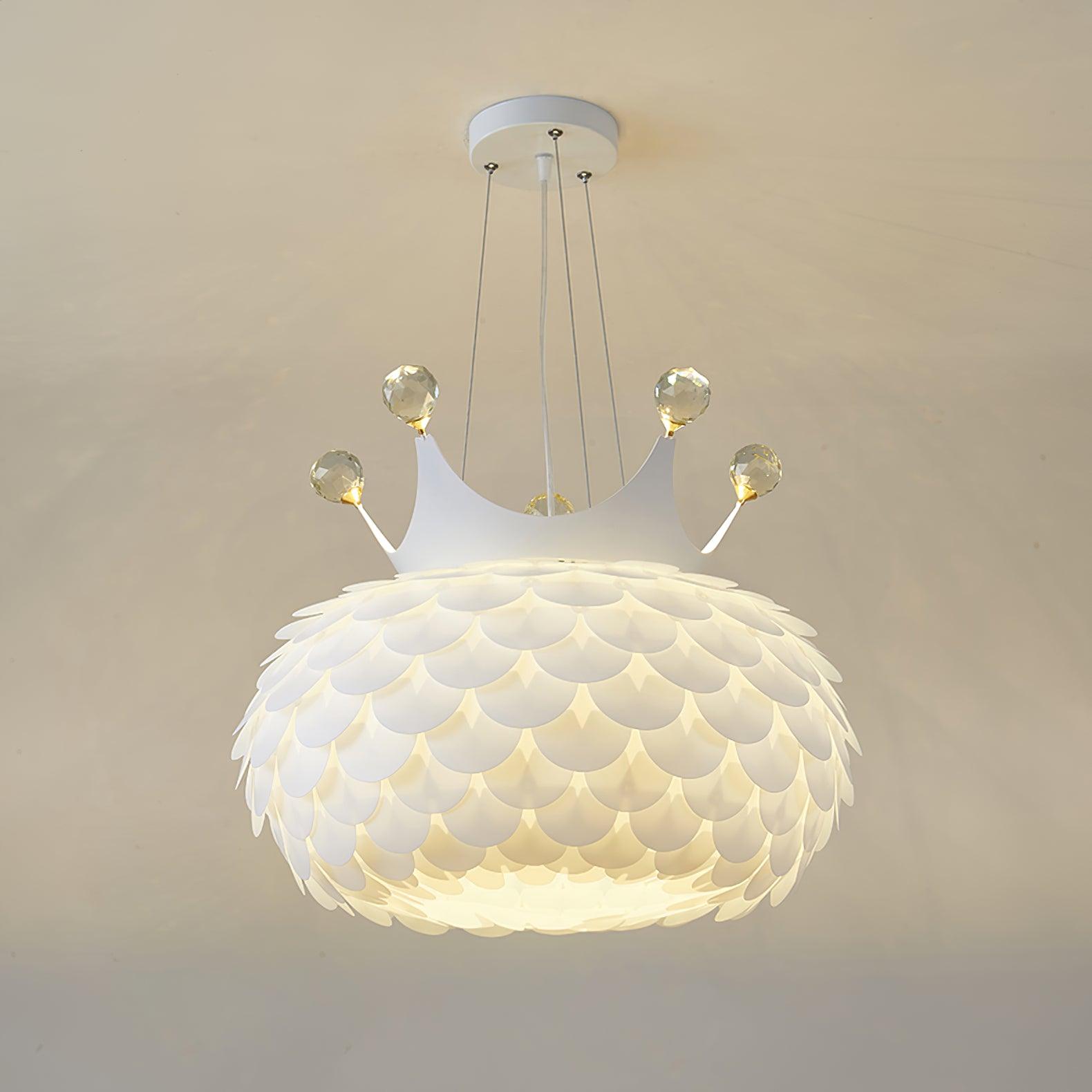 Keloz Pendant Lamp Acrylic Scalloped Crown Whimsical-Neutral Decor