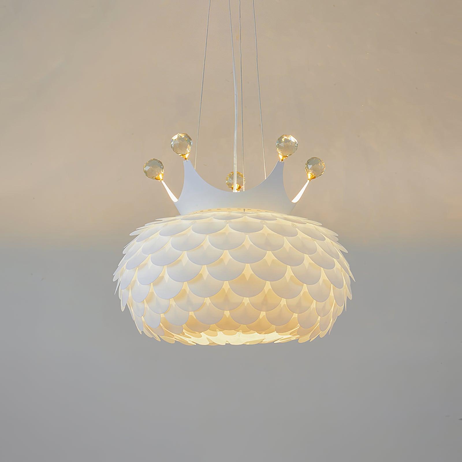 Keloz Pendant Lamp Acrylic Scalloped Crown Whimsical-Neutral Decor