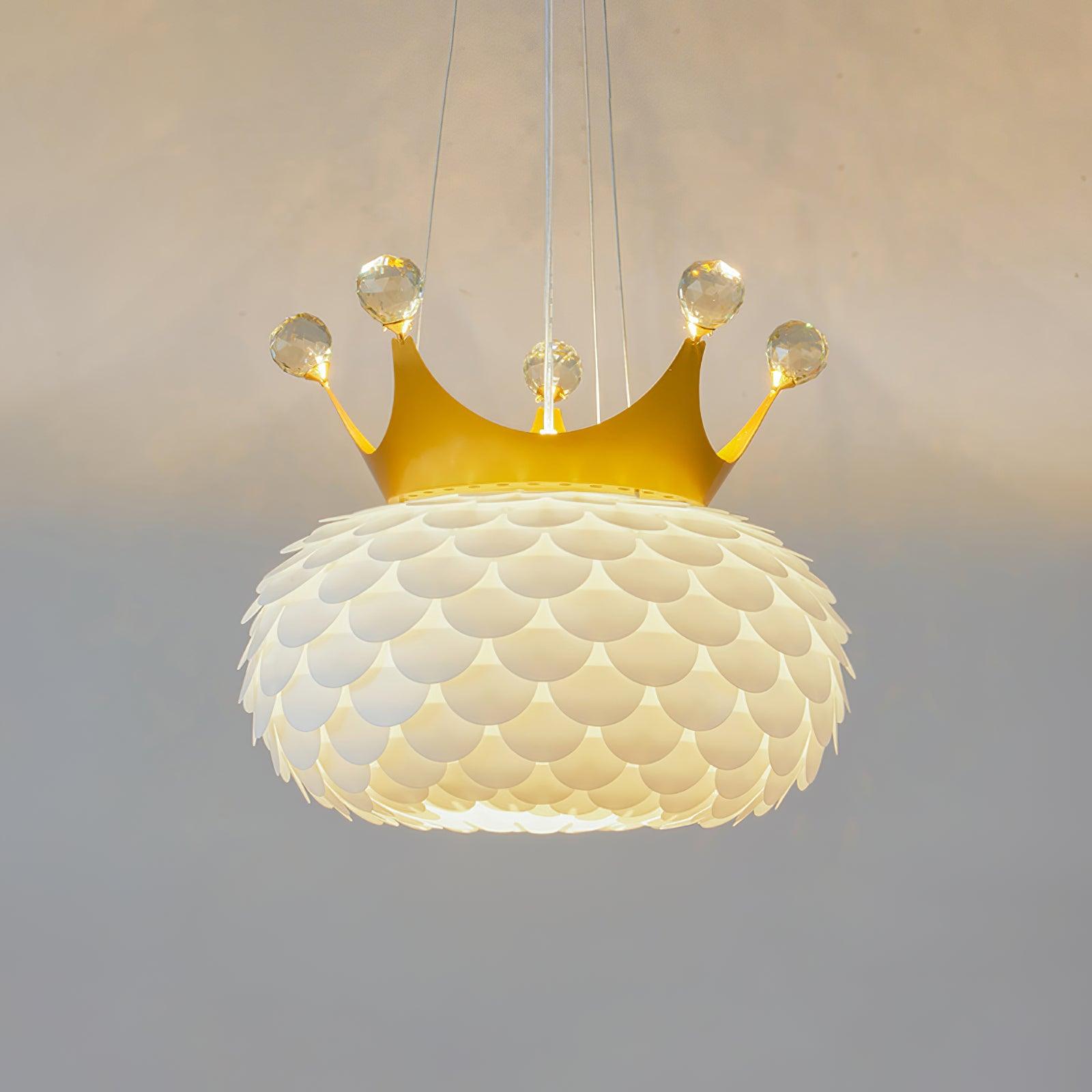 Keloz Pendant Lamp Acrylic Scalloped Crown Whimsical-Neutral Decor