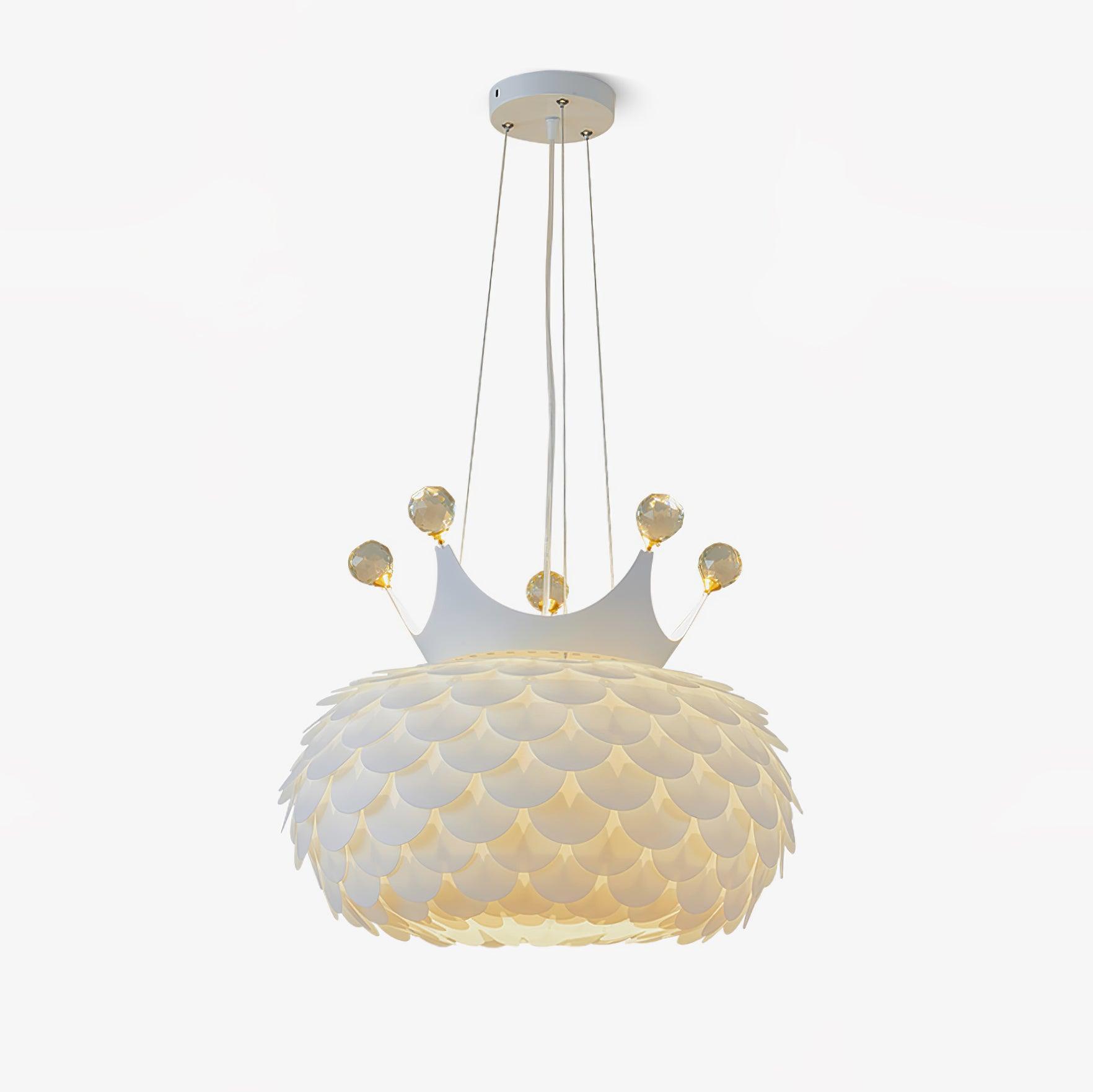 Keloz Pendant Lamp Acrylic Scalloped Crown Whimsical-Neutral Decor