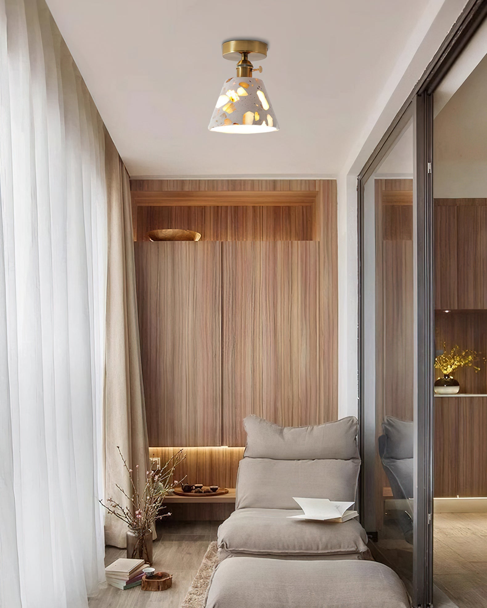 Alvaro Ceiling Lamp, Model D, displaying its wider form.