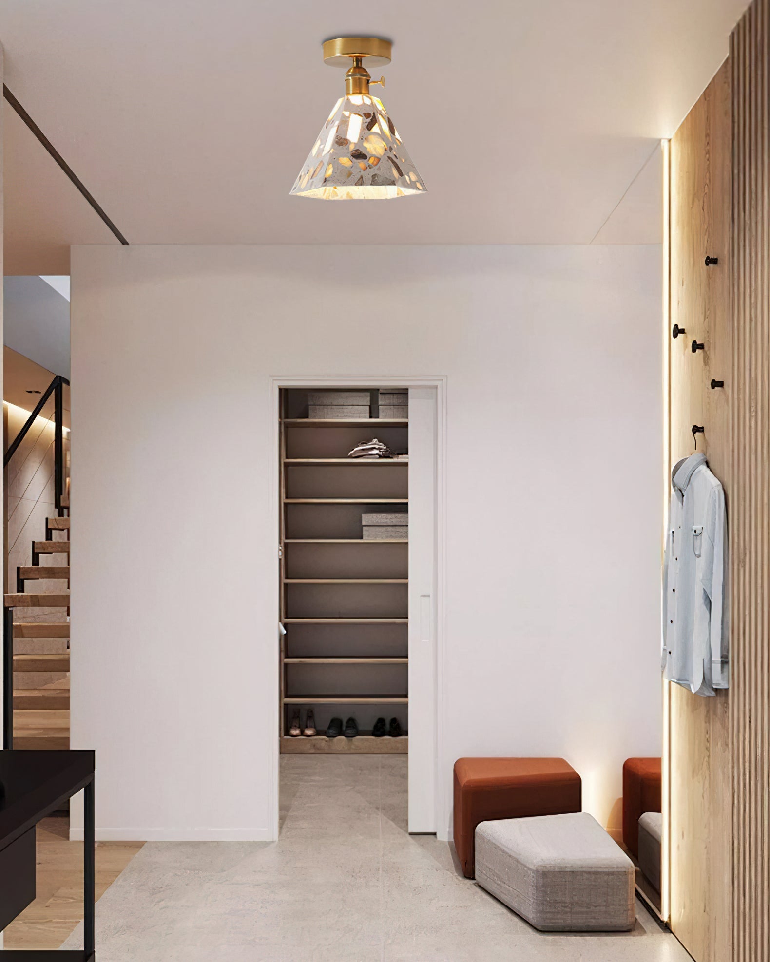 Alvaro Ceiling Lamp illuminating a dining area.