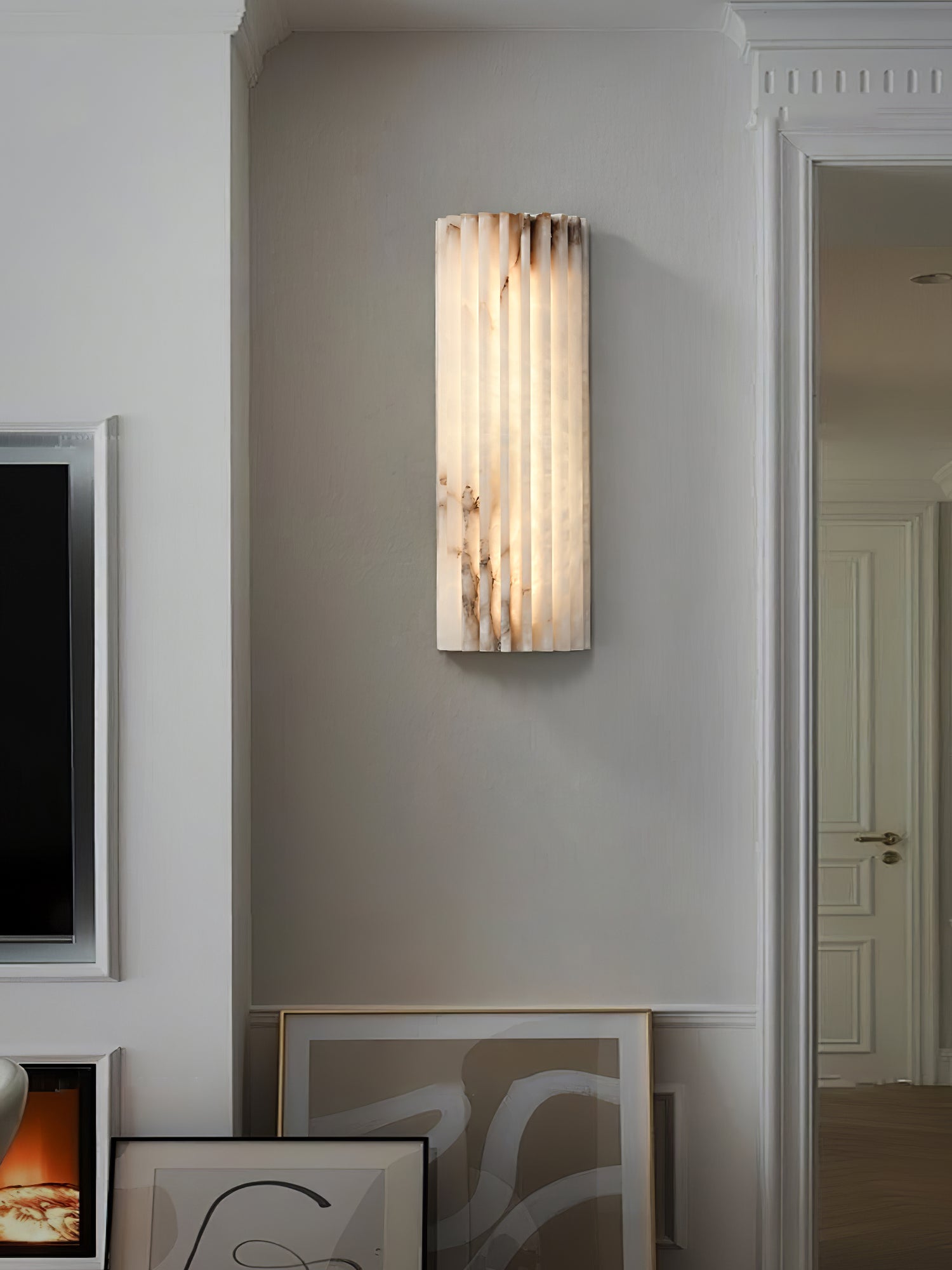 Orvian Wall Lamp Alabaster Minimalist-Neutral Decor