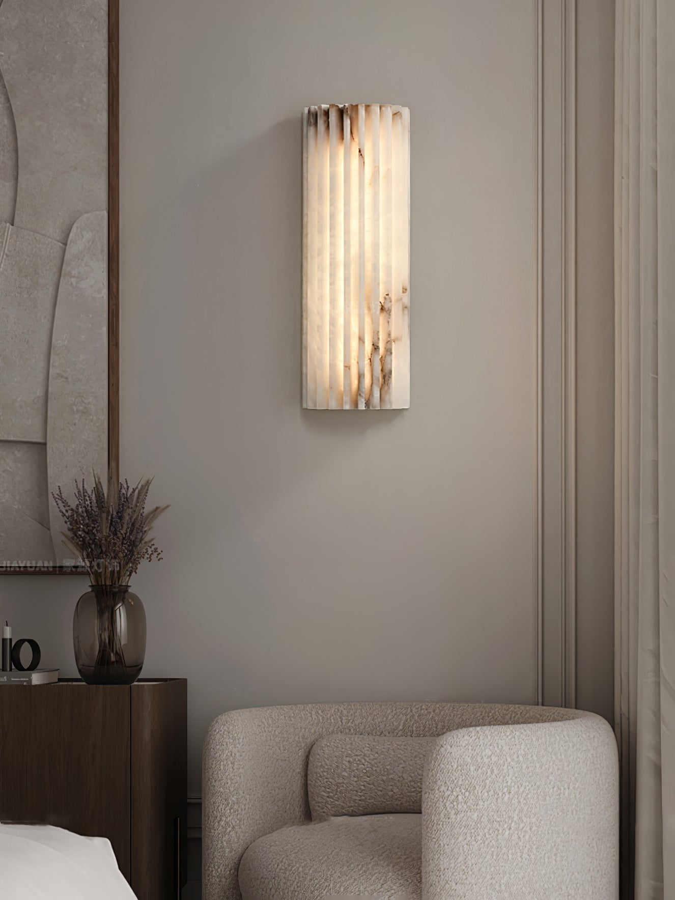 Orvian Wall Lamp Alabaster Minimalist-Neutral Decor