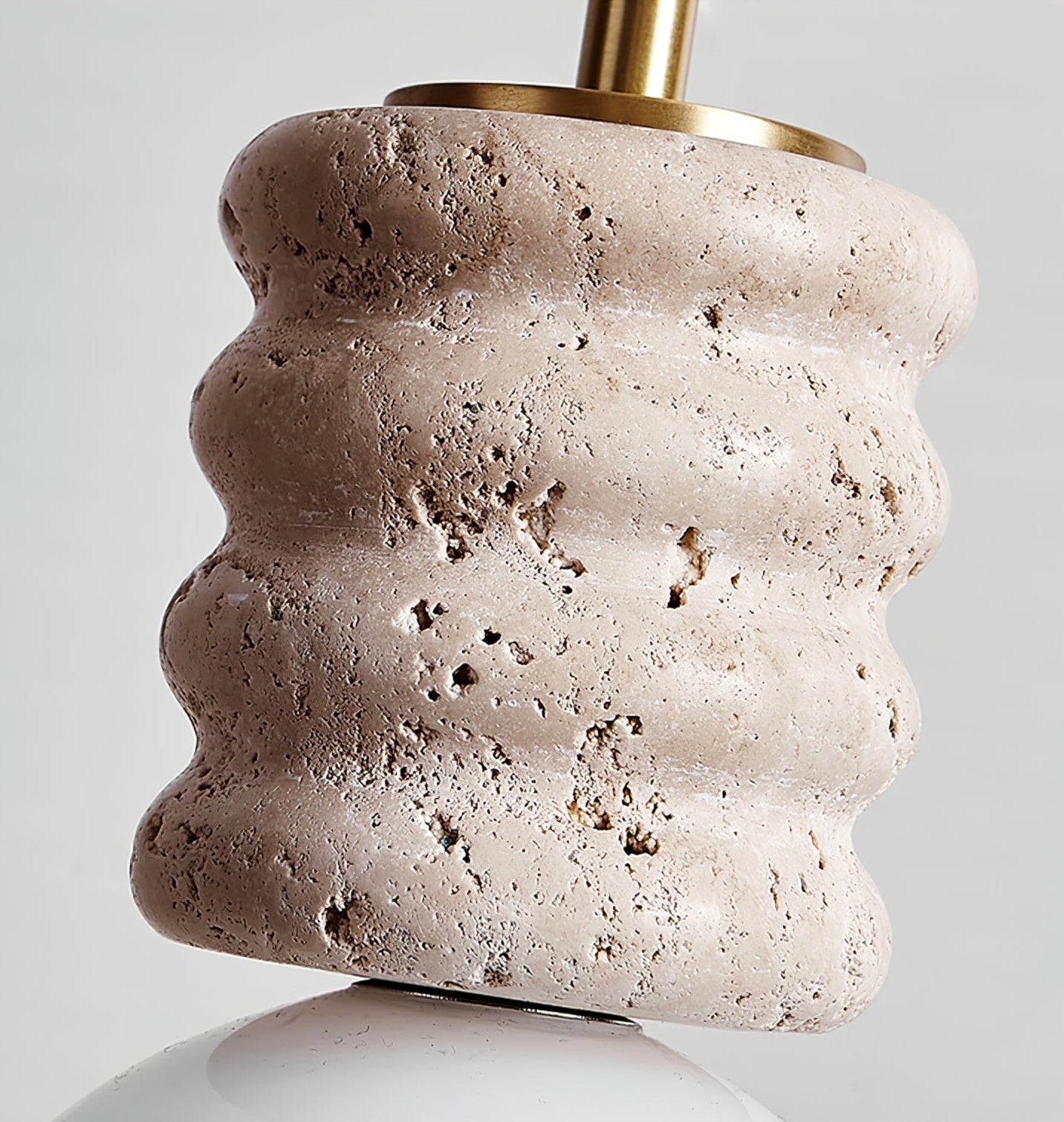 Akls Travertine Pendant Lamp-Neutral Decor