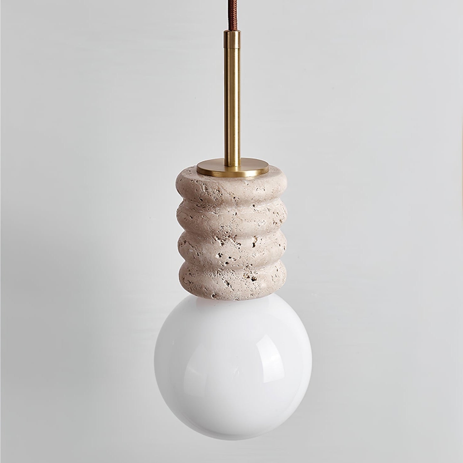 Akls Travertine Pendant Lamp-Neutral Decor