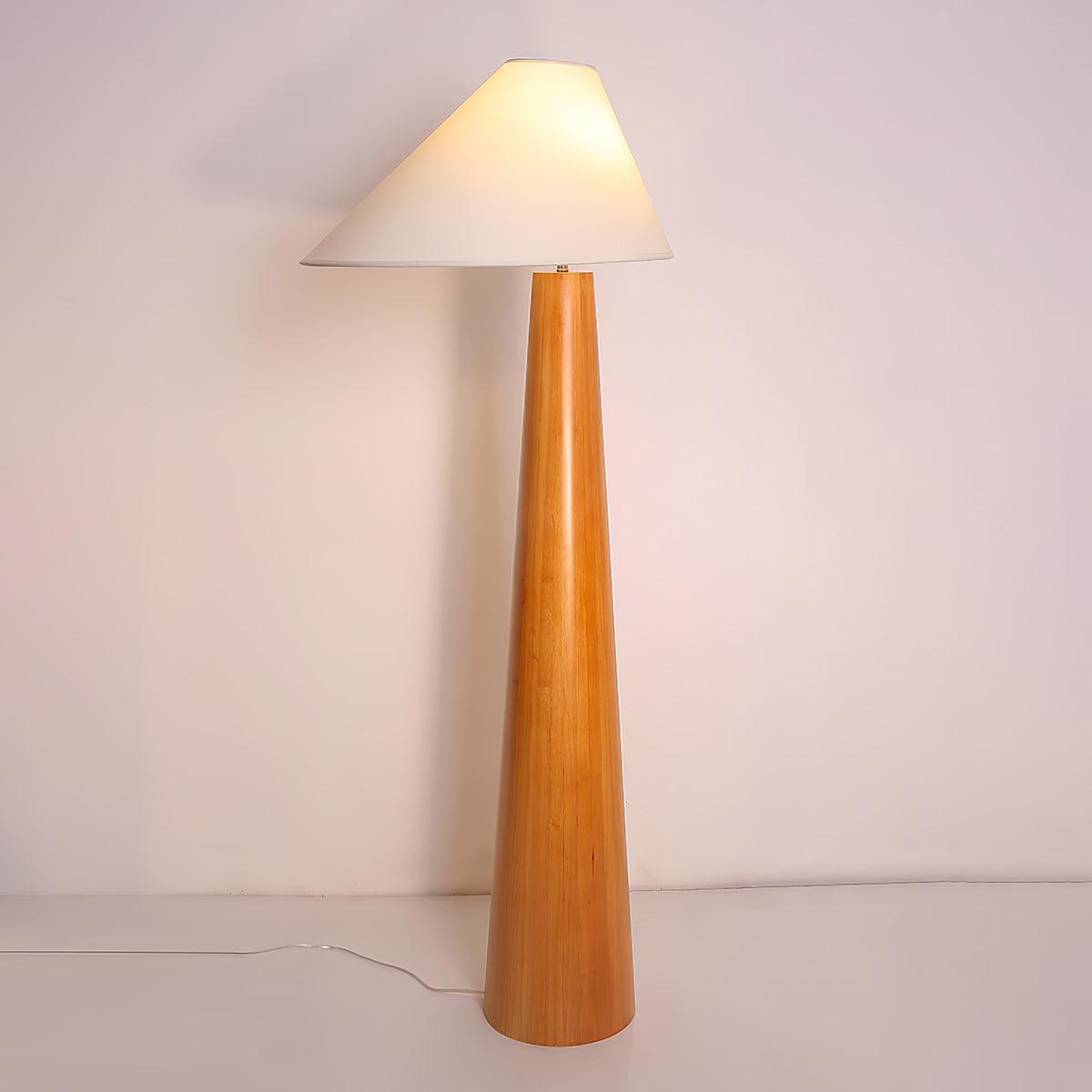 Pinnacle Minimalist Wood Floor Lamp-Neutral Decor