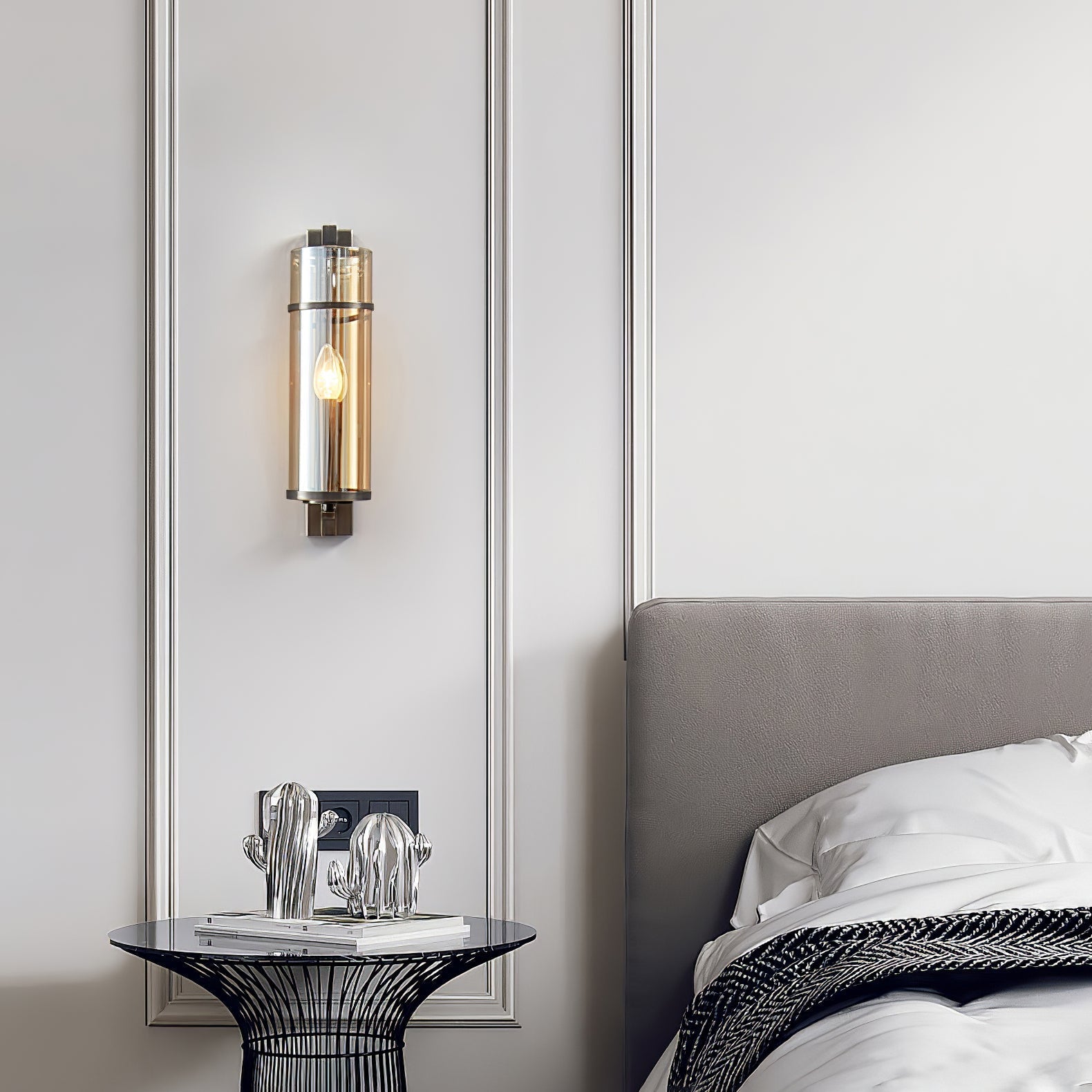 Niroxen Premium Nordic Art Glass Wall Lamp-Neutral Decor