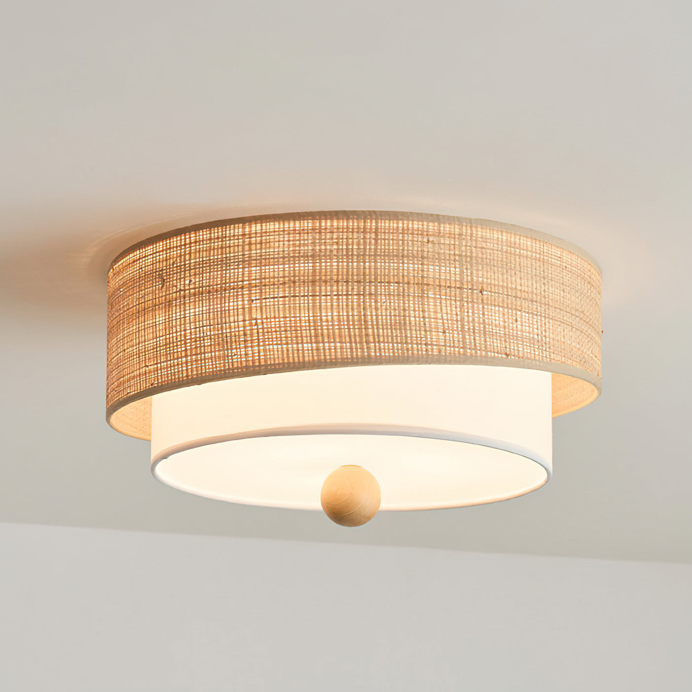 A 40cm diameter version of the Amara Drum Flush Mount.