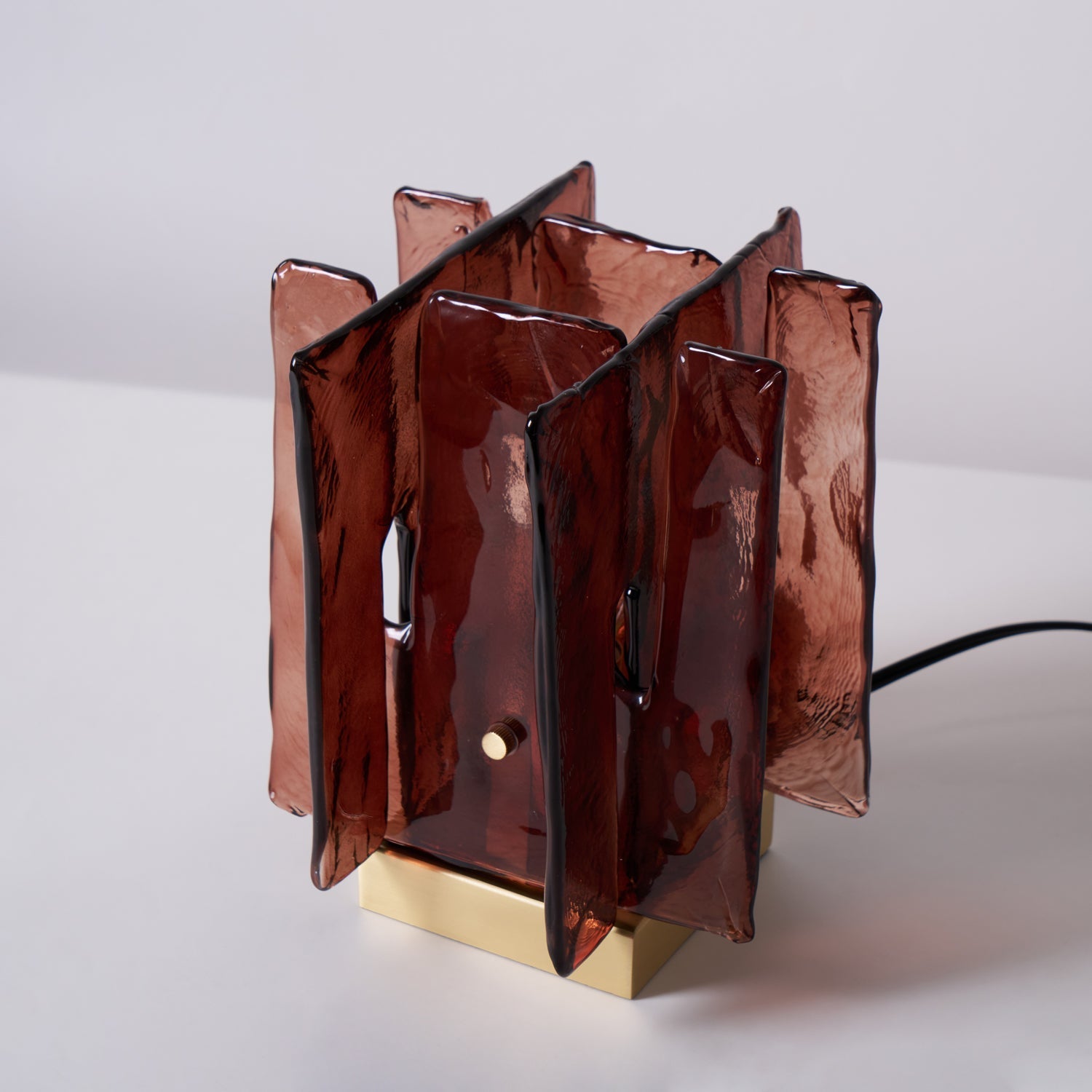 Avlaear Artisan Glass Desk Lamp-Neutral Decor