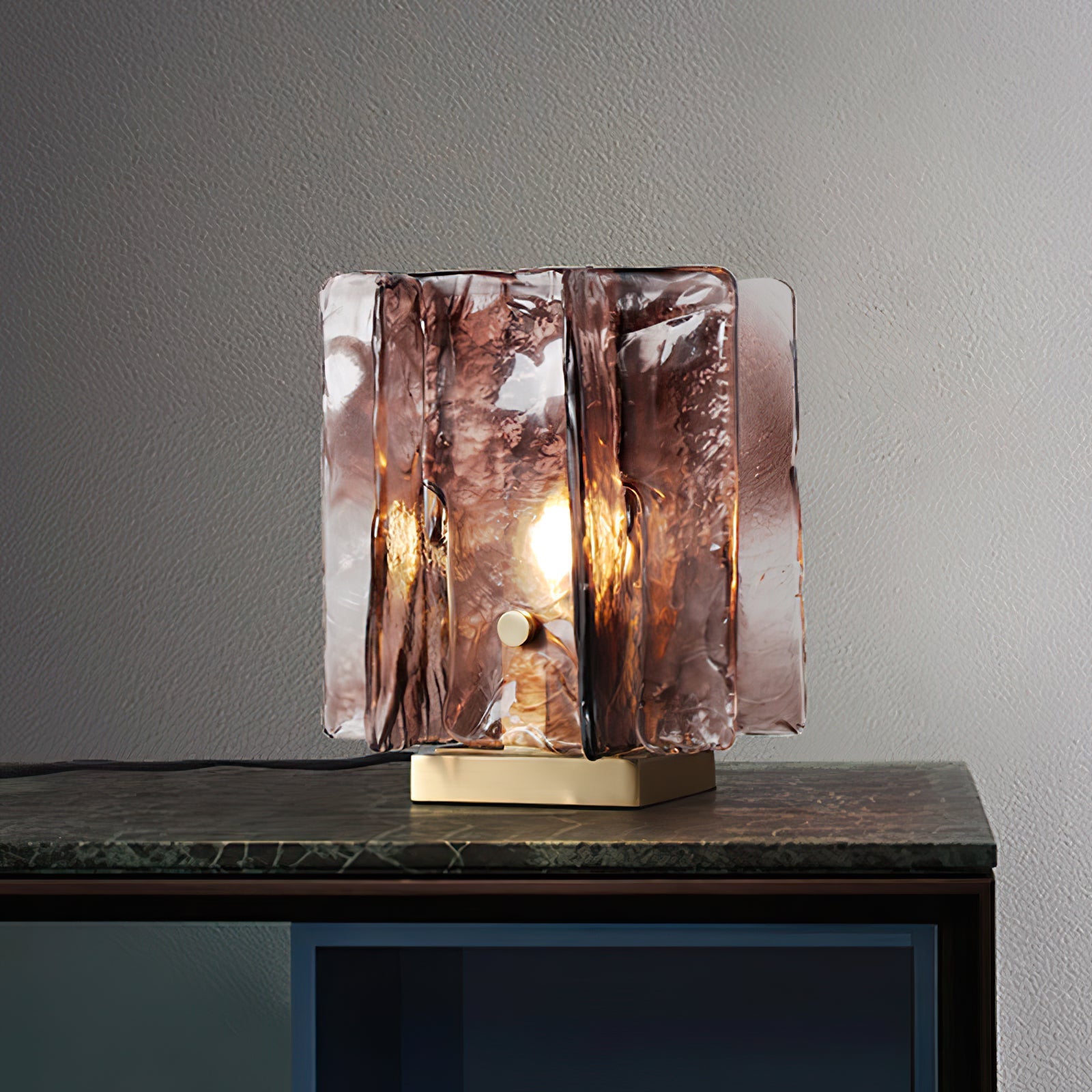 Avlaear Artisan Glass Desk Lamp-Neutral Decor
