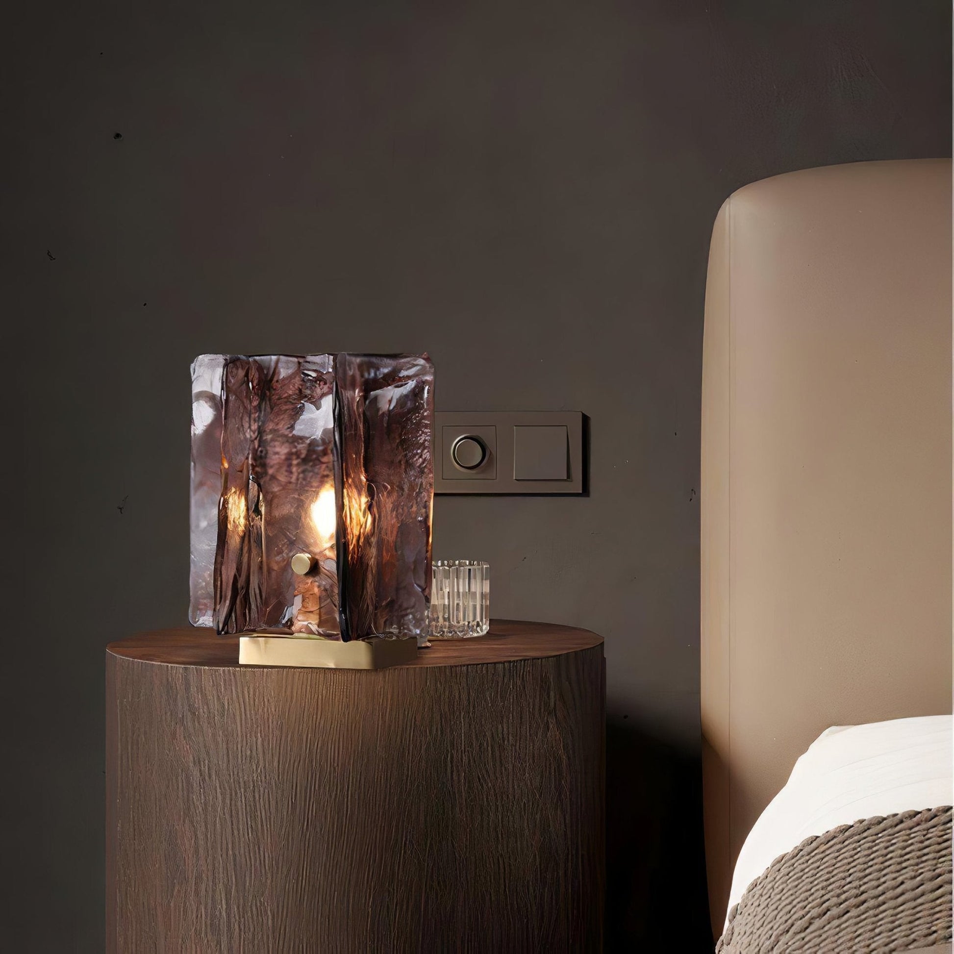 Avlaear Artisan Glass Desk Lamp-Neutral Decor
