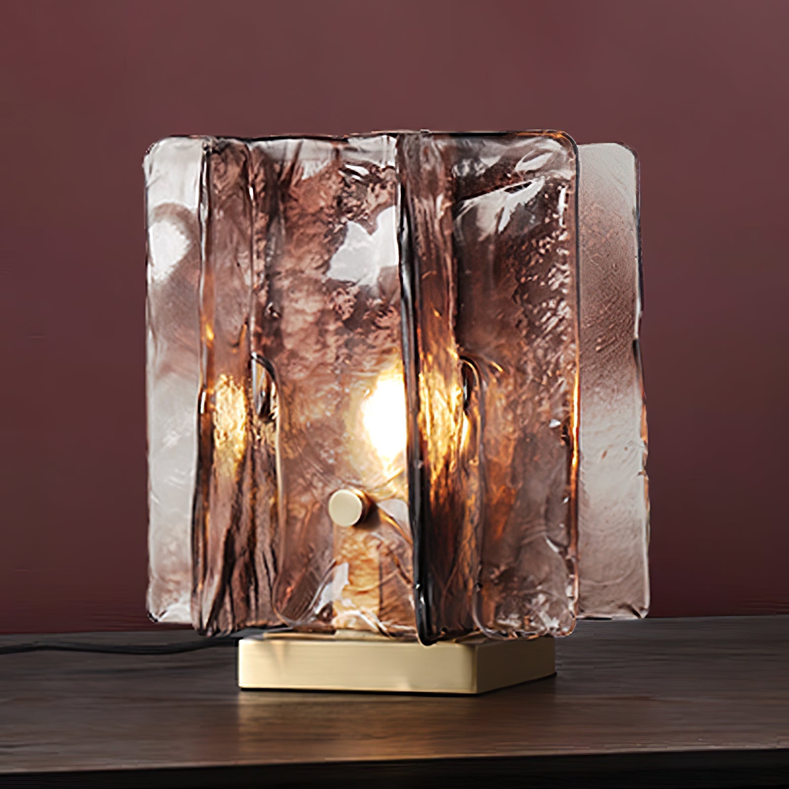 Avlaear Artisan Glass Desk Lamp-Neutral Decor