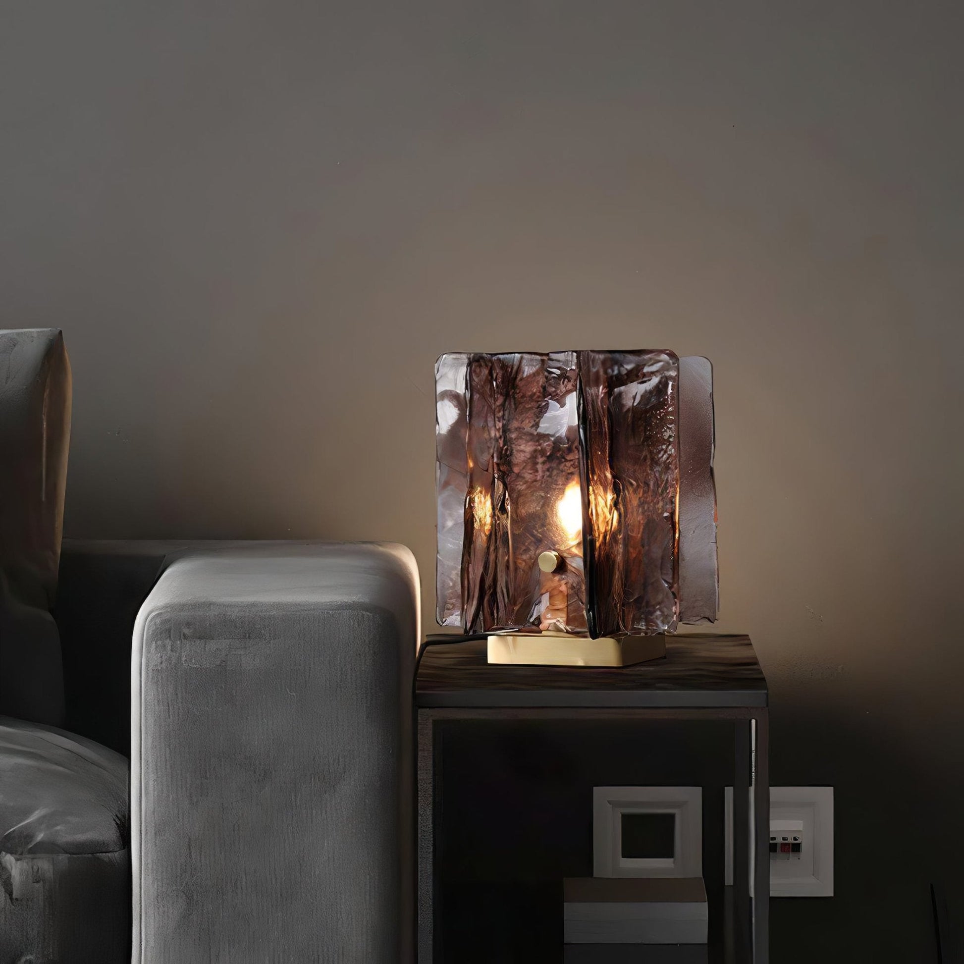Avlaear Artisan Glass Desk Lamp-Neutral Decor