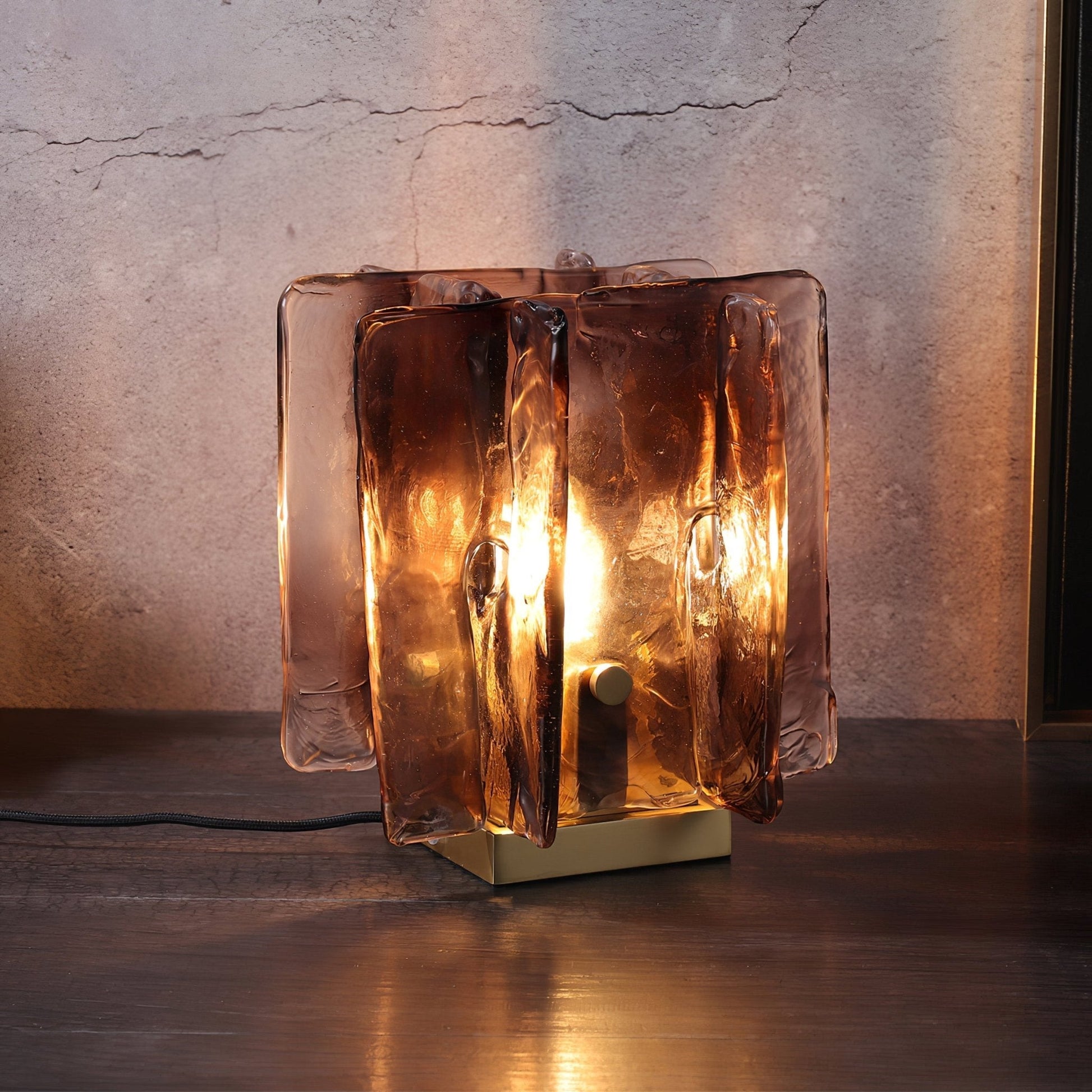 Avlaear Artisan Glass Desk Lamp-Neutral Decor