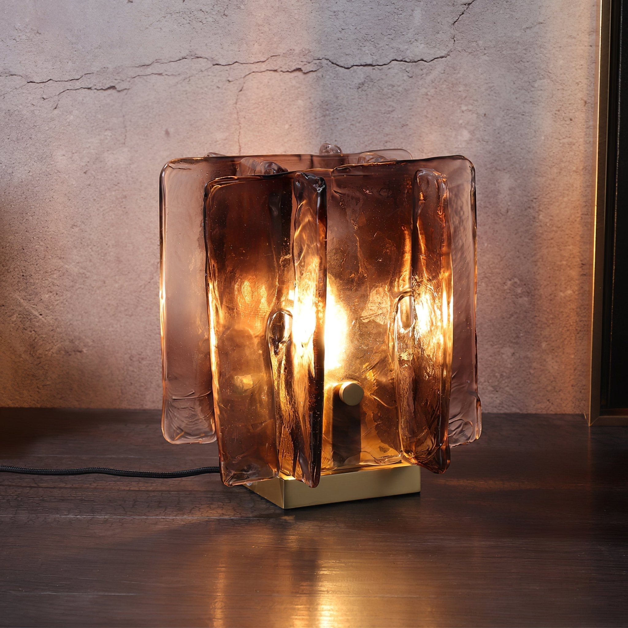 Avlaear Artisan Glass Desk Lamp-Neutral Decor