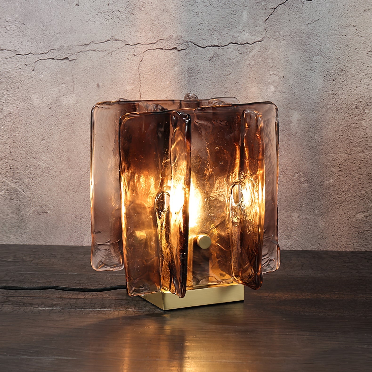 Avlaear Artisan Glass Desk Lamp-Neutral Decor