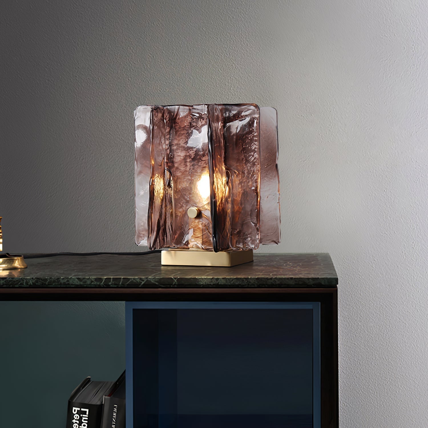 Avlaear Artisan Glass Desk Lamp-Neutral Decor