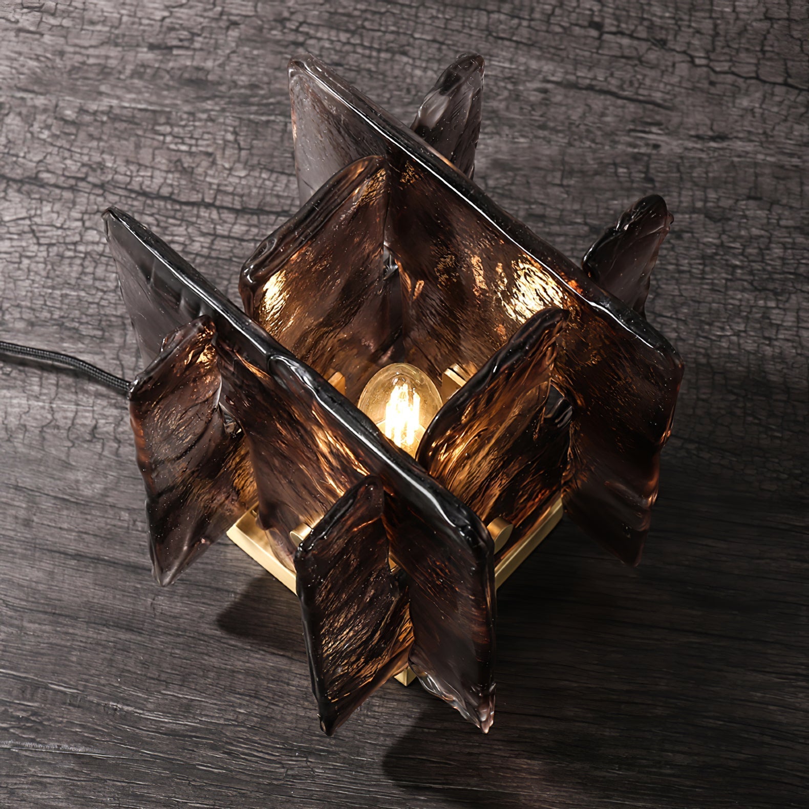 Avlaear Artisan Glass Desk Lamp-Neutral Decor