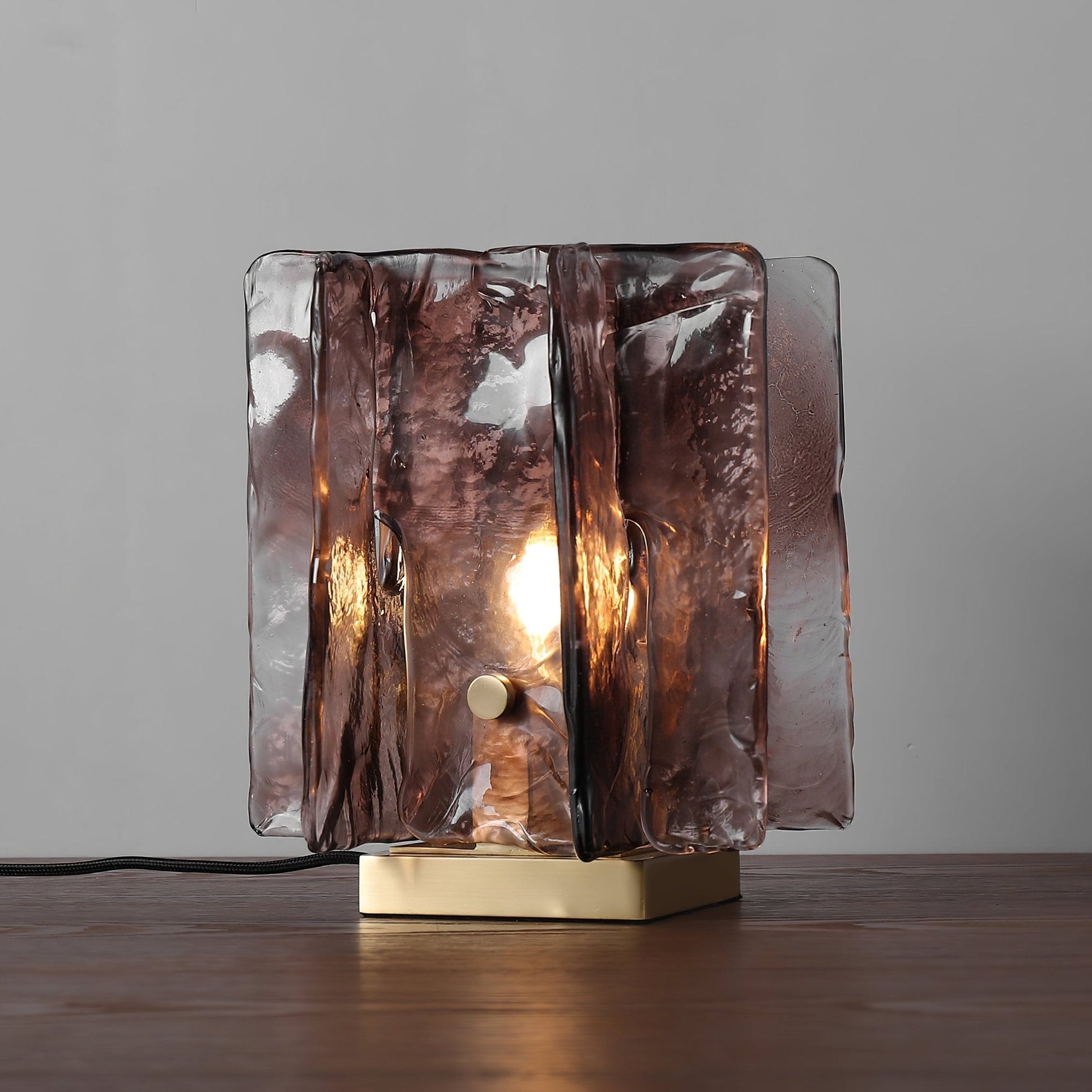 Avlaear Artisan Glass Desk Lamp-Neutral Decor